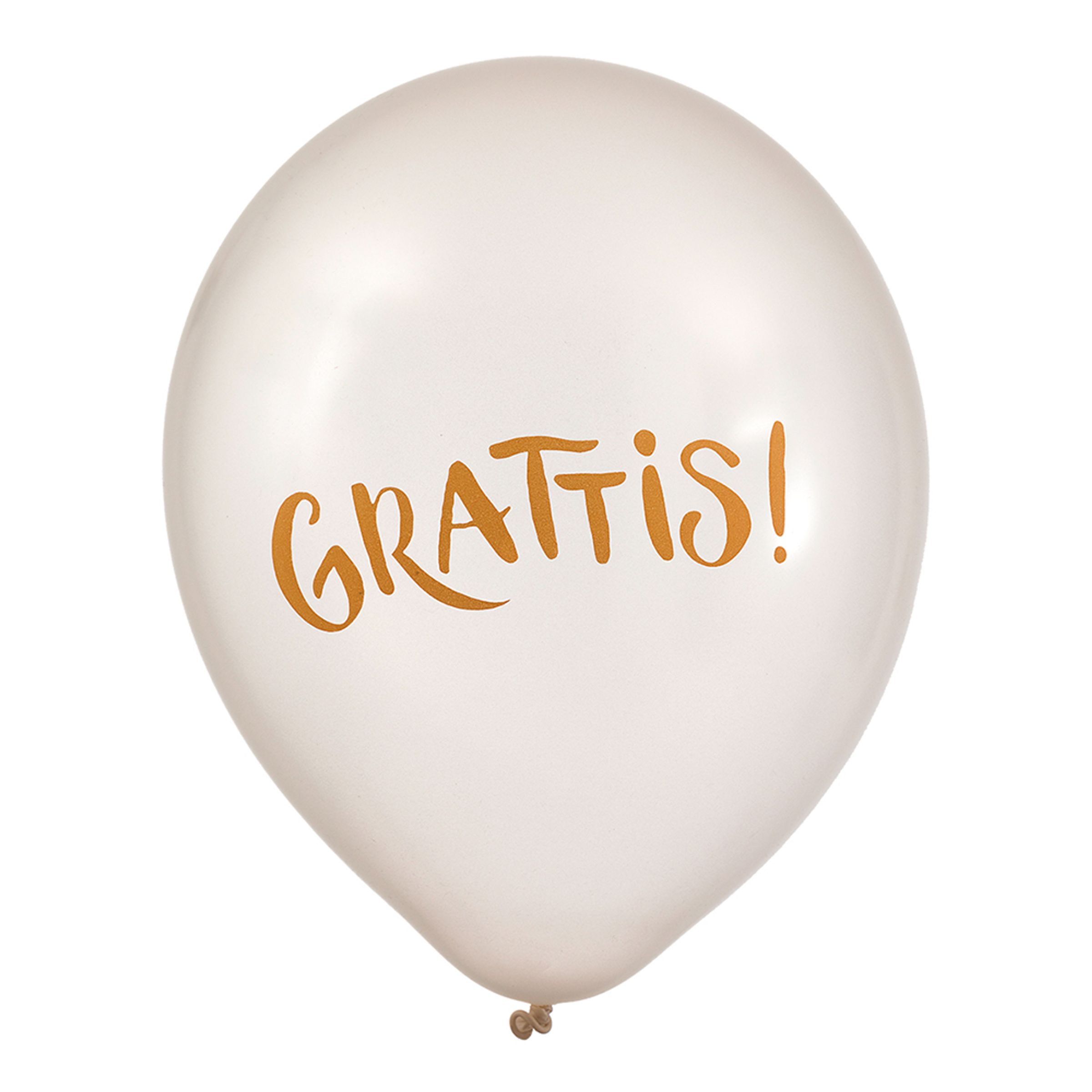 Balloner Perlemor "Grattis!" - 6-pakke