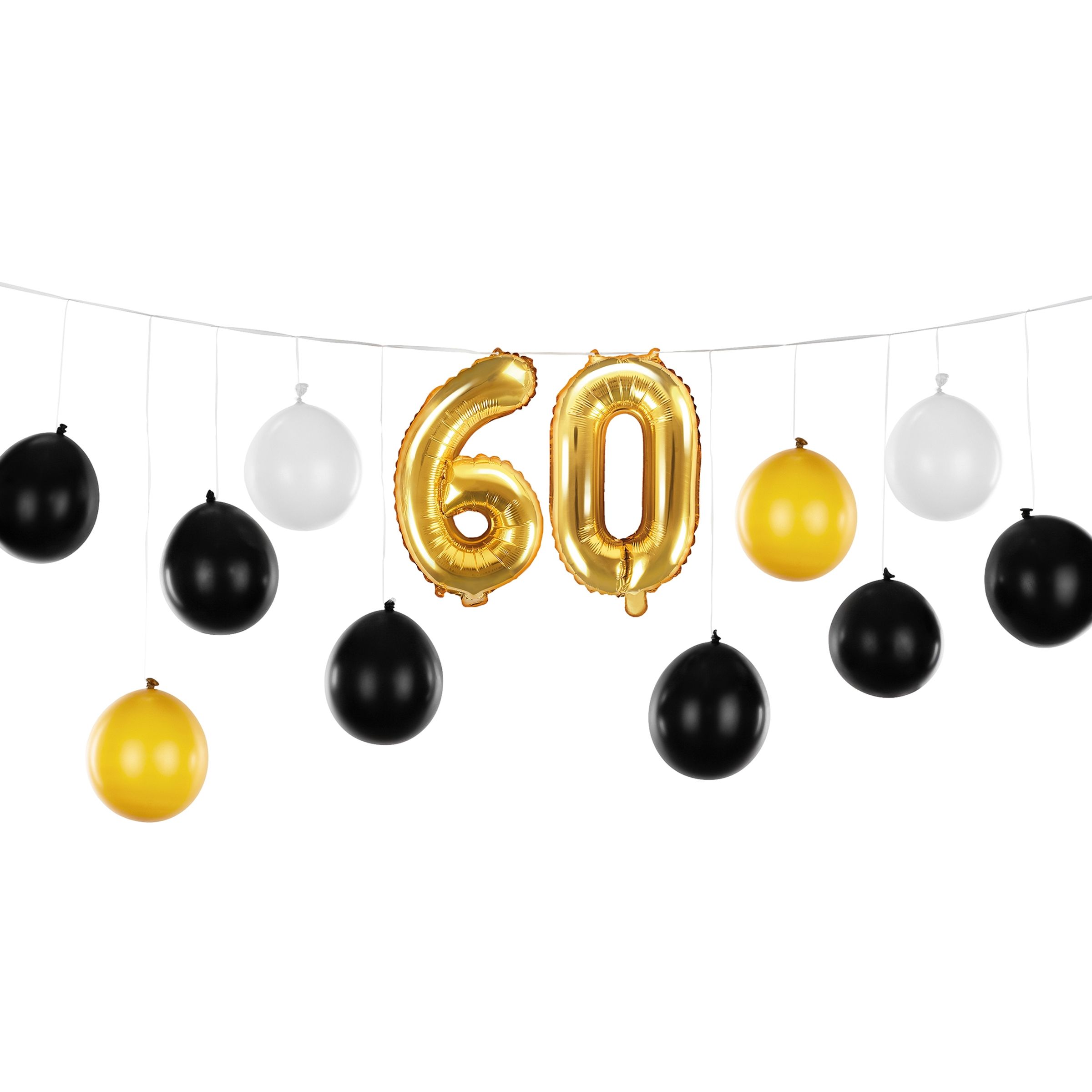 Ballonguirlande 60 Guld/Champagne billede