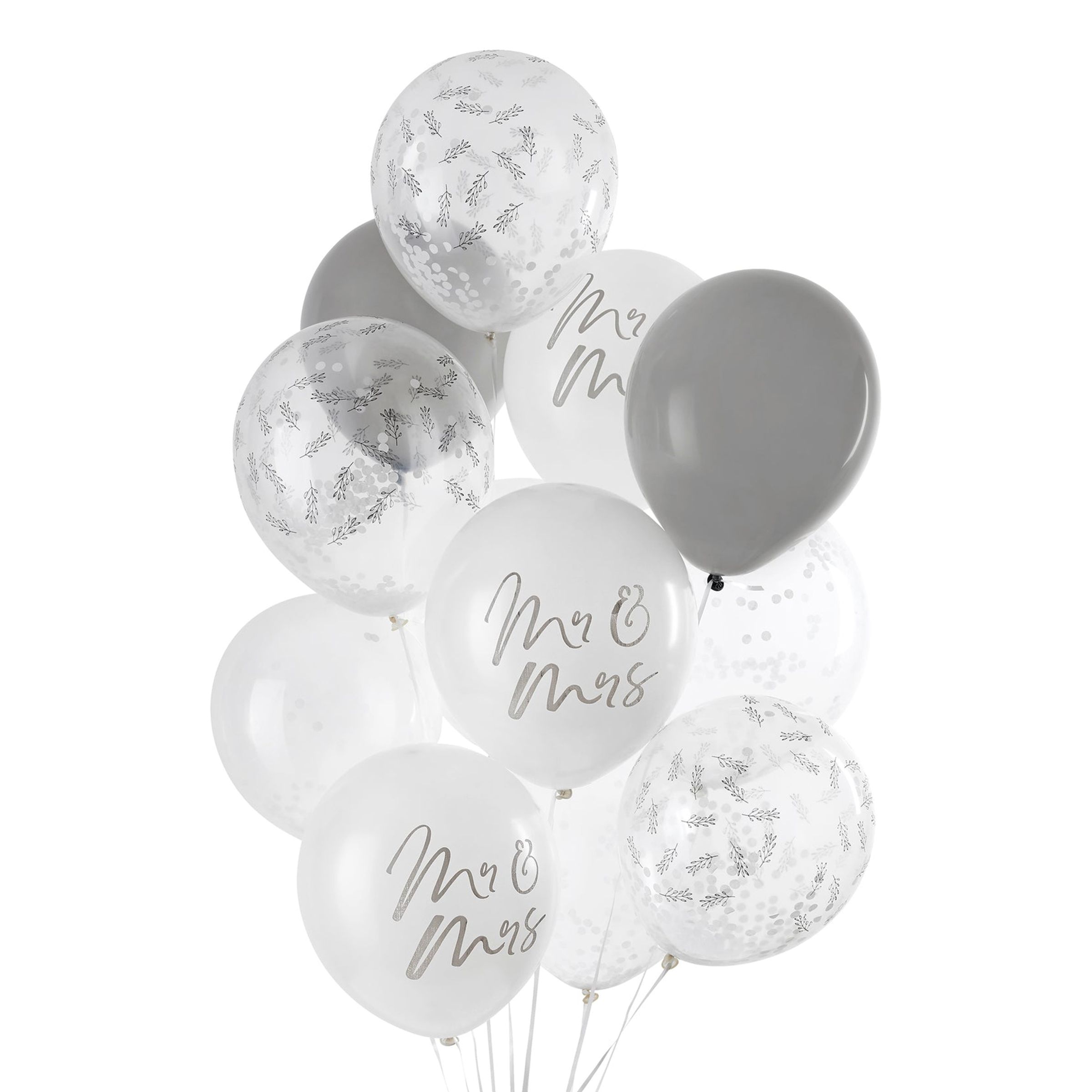 Ballonsæt Mr & Mrs - 12-pak