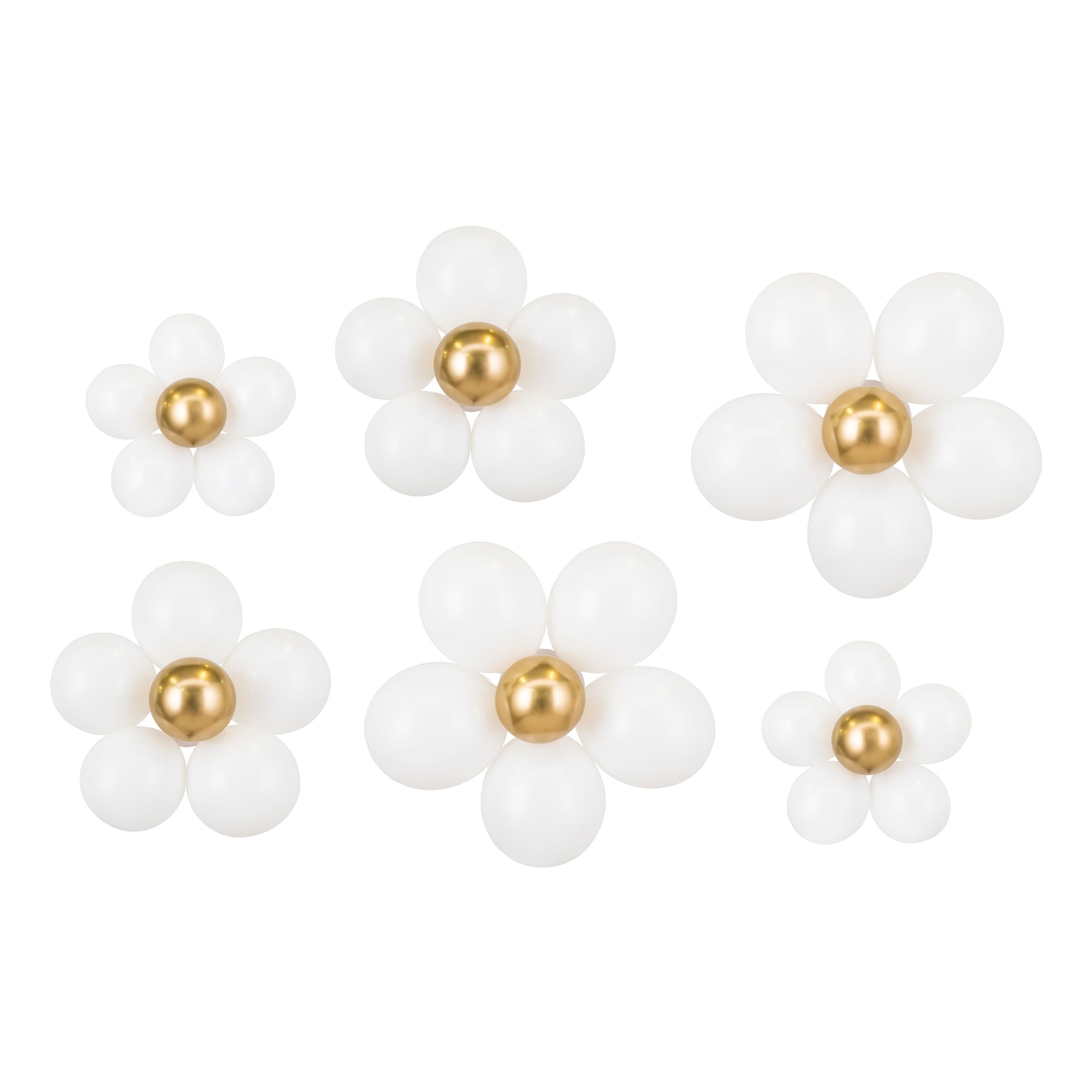 Ballonsæt Hvide Blomster