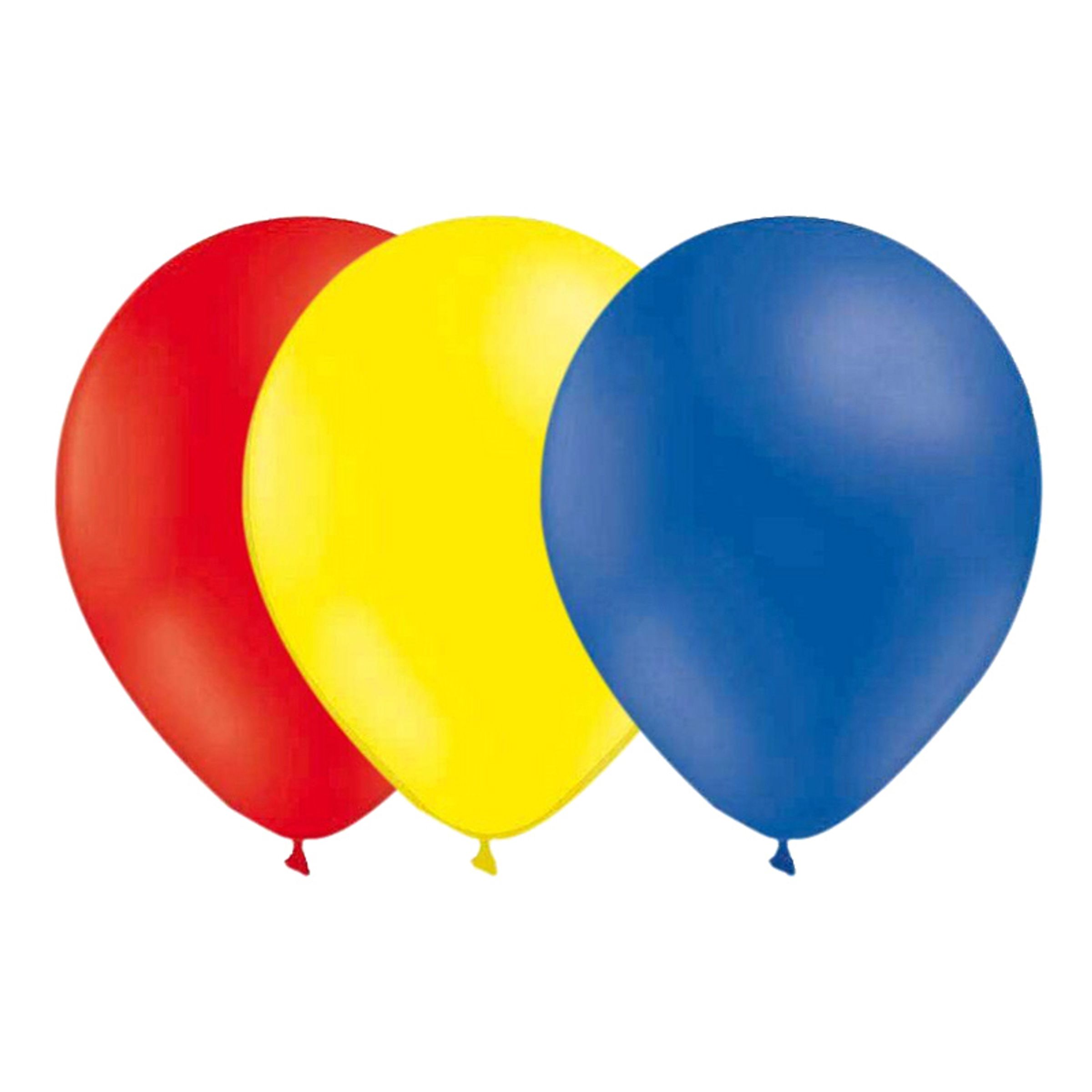 Ballongkombo Röd/Ljusgul/Blå - 15-pack | Hem - Festartiklar - Ballonger - Latexballonger | Party Outlet