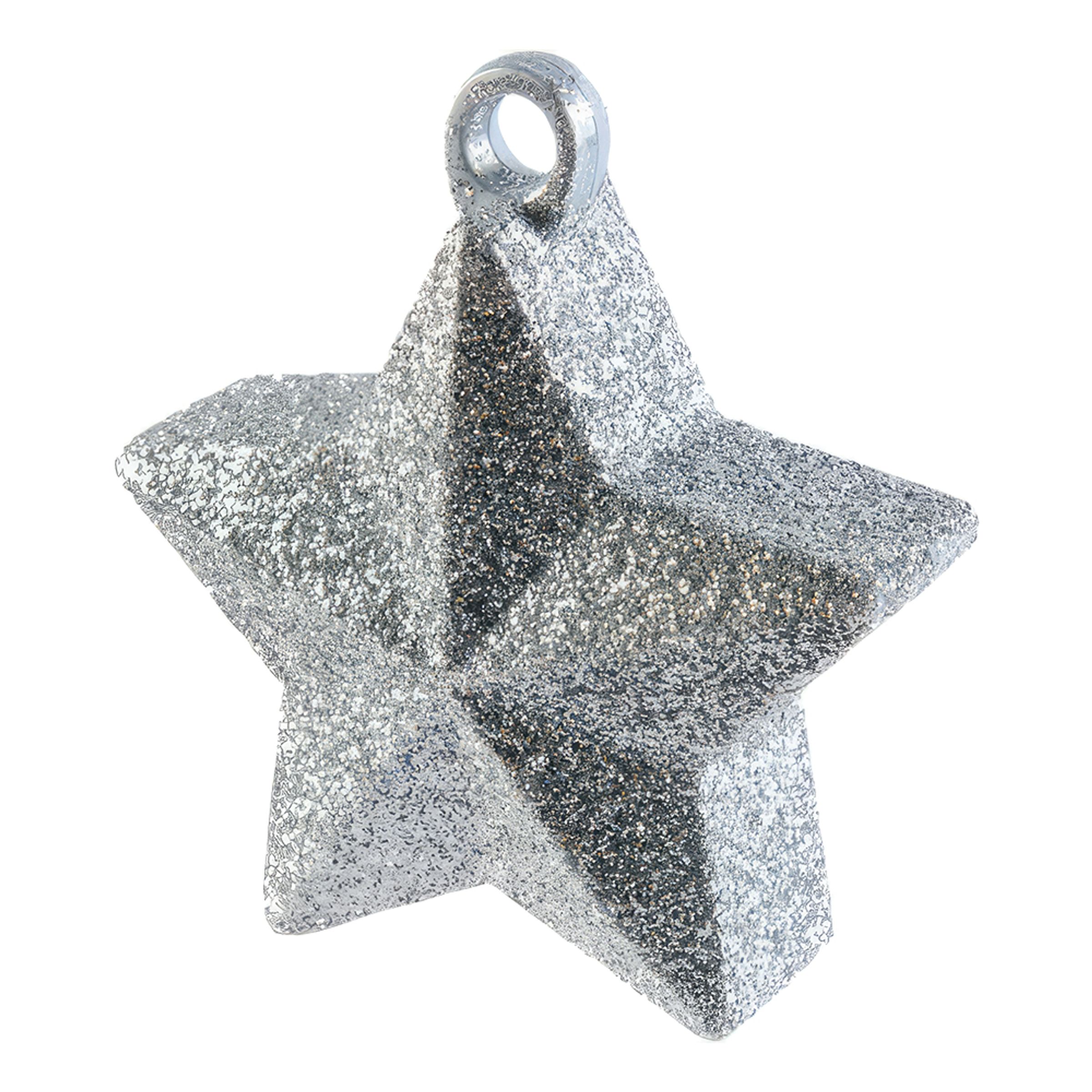 Ballonvægt Stjerne Sølv Glitter