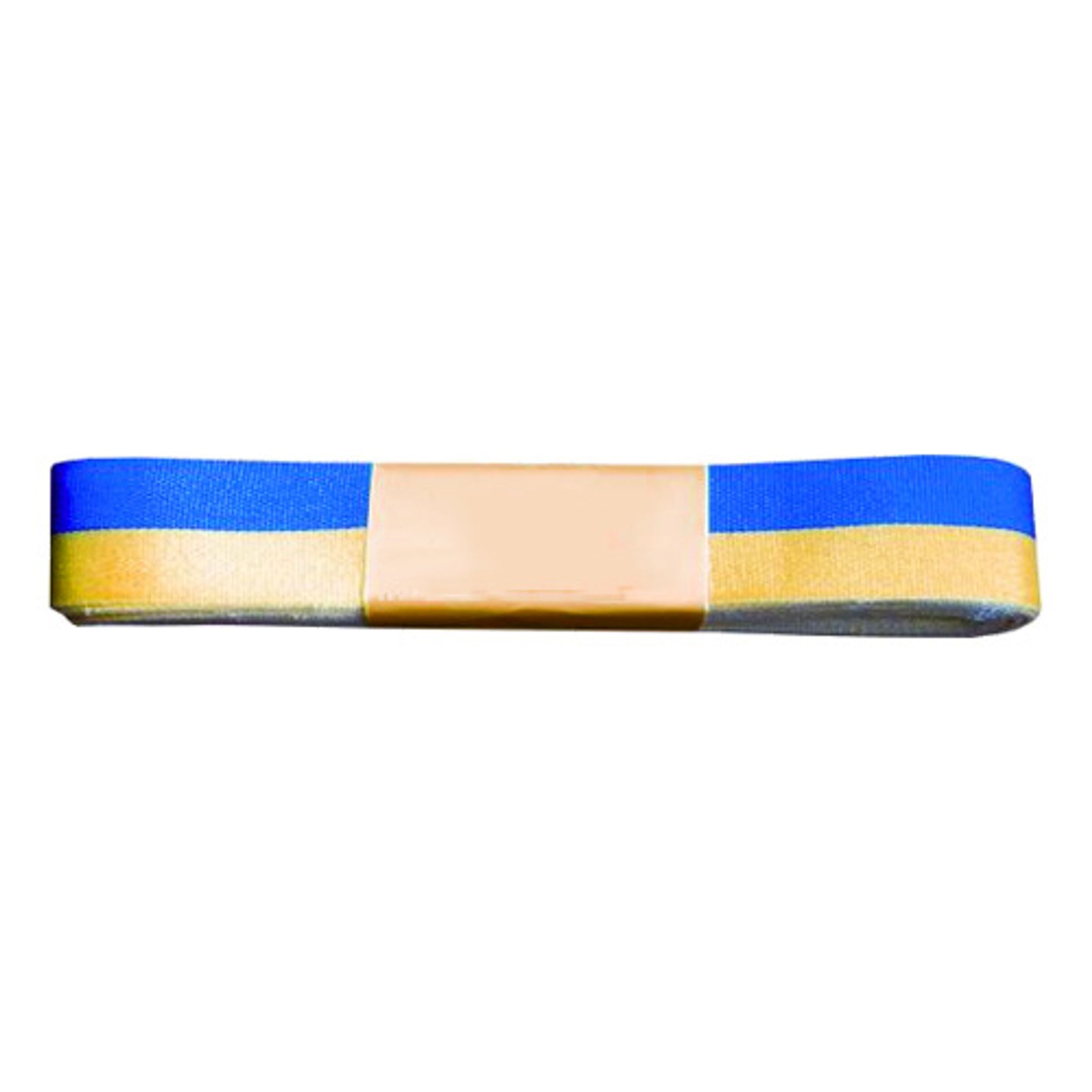 Silkebånd Blåt/Gult - 5000 x 15 mm