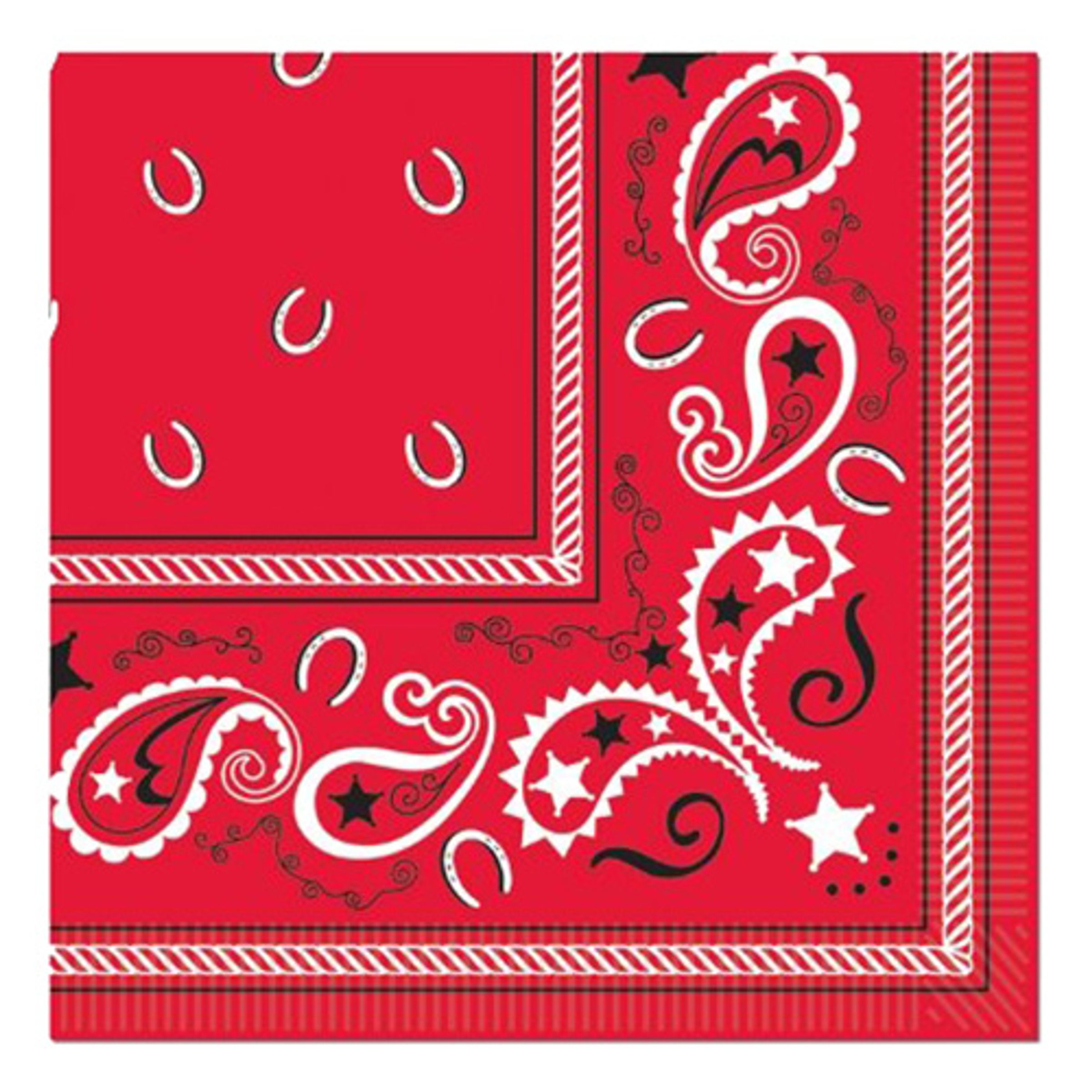 Bandana Kaffeservetter - 16-pack | Hem - Teman - Färger - Röd | Pryloteket