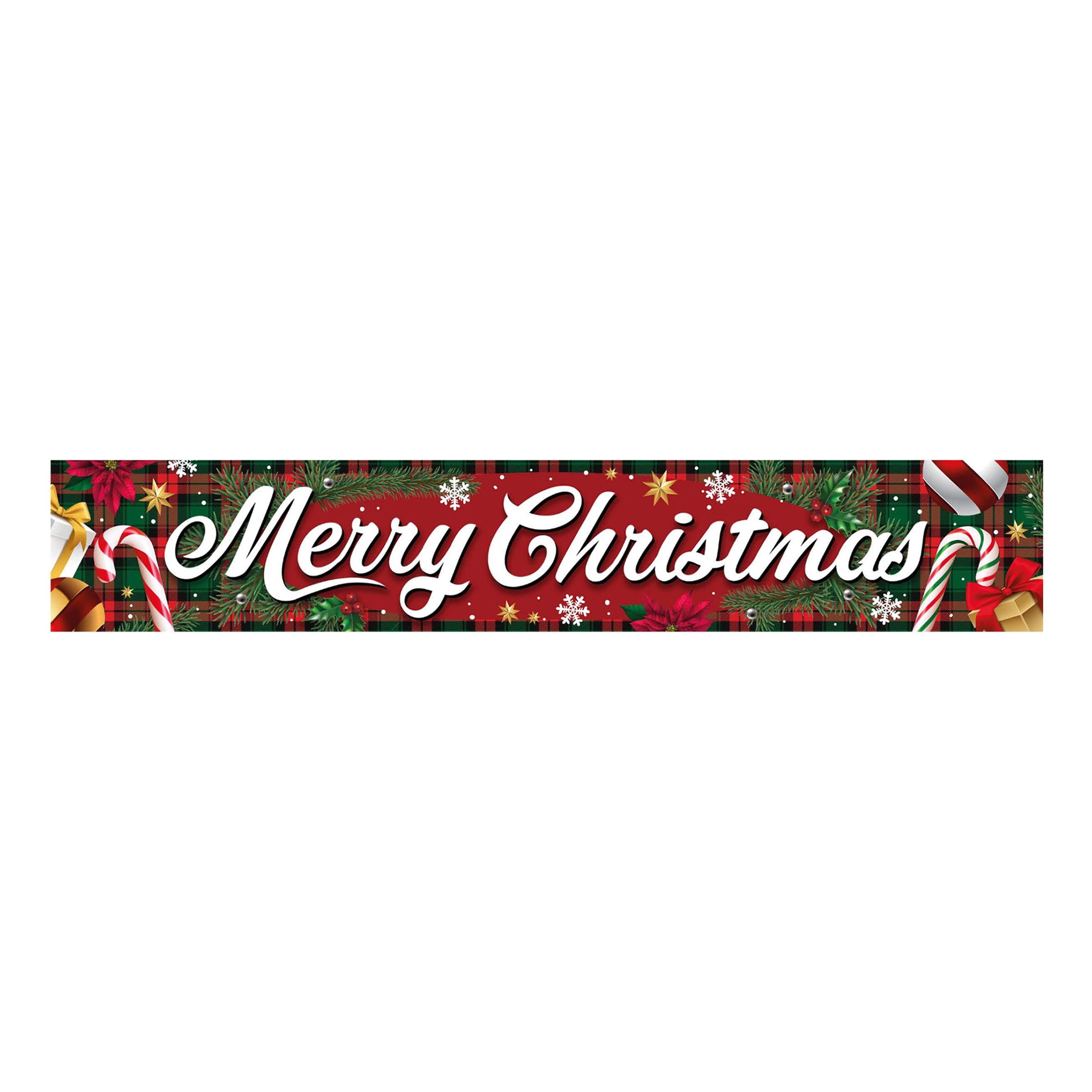 Banner i Stof Merry Christmas