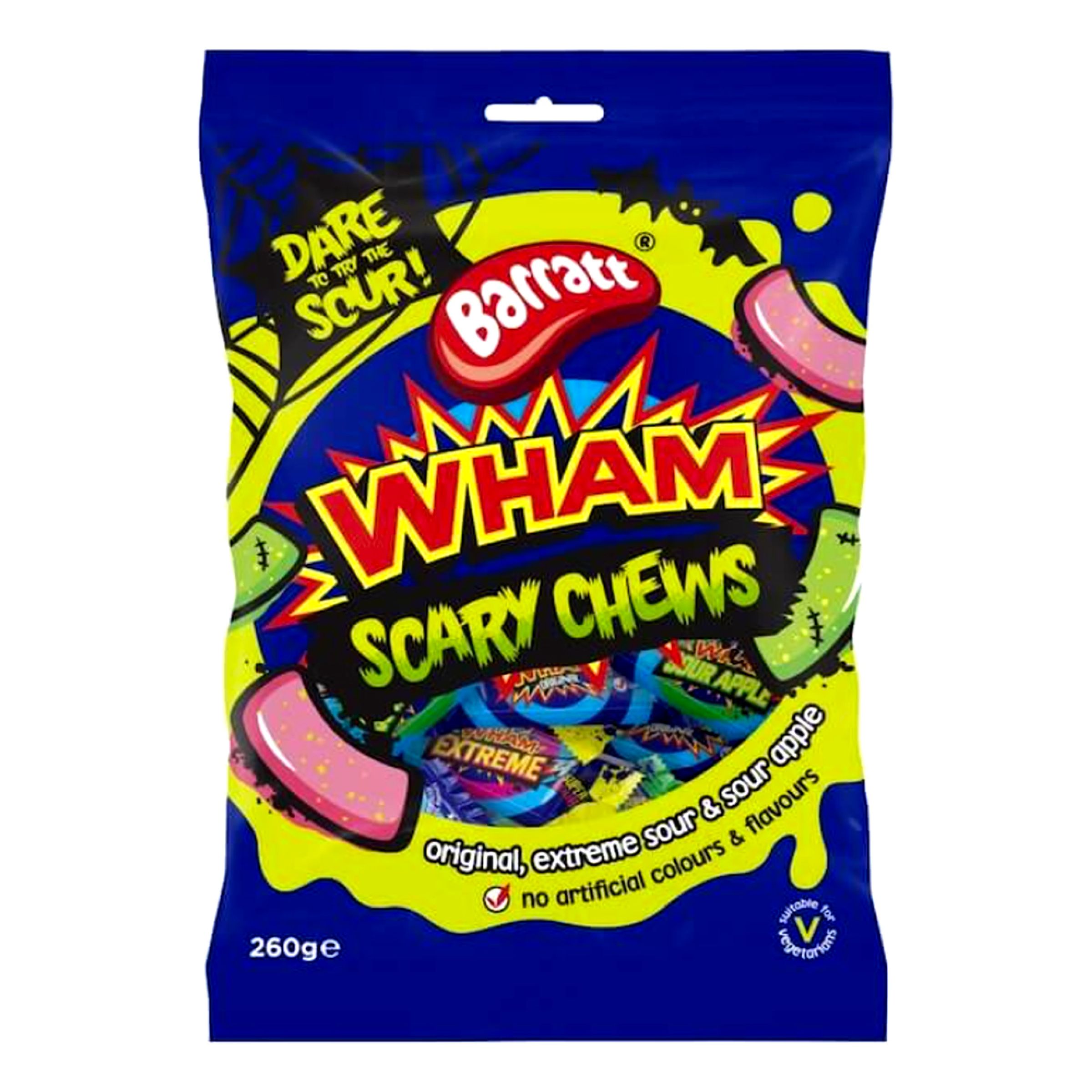 Barratt Wham Scary Chews - 260 g | Hem - Godis & Läsk - Godis - Surt Godis | Maskeradspecialisten