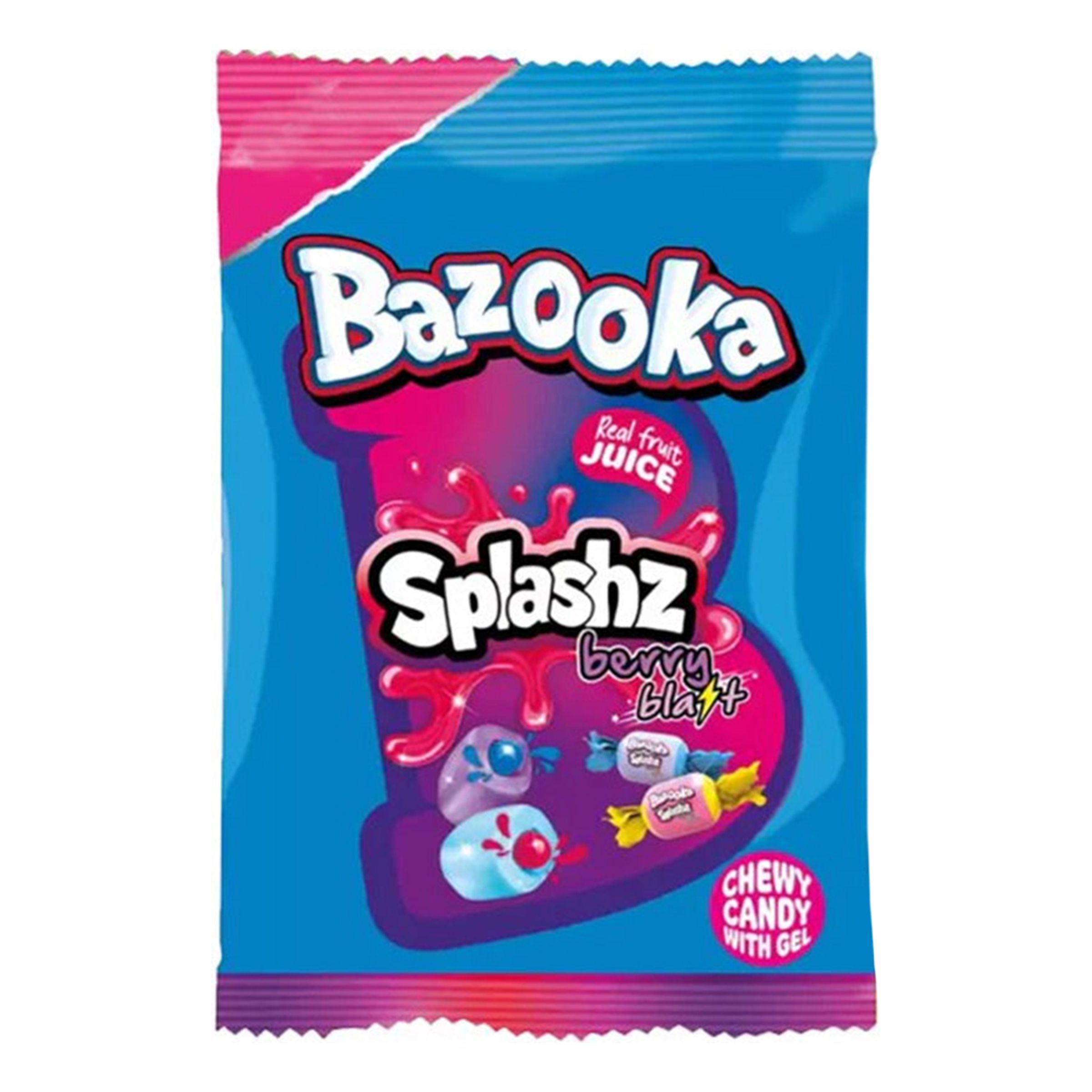Bazooka Splashz Berry Blast - 120 g | Hem - Godis & Läsk - Godis - Surt Godis | Maskeradspecialisten