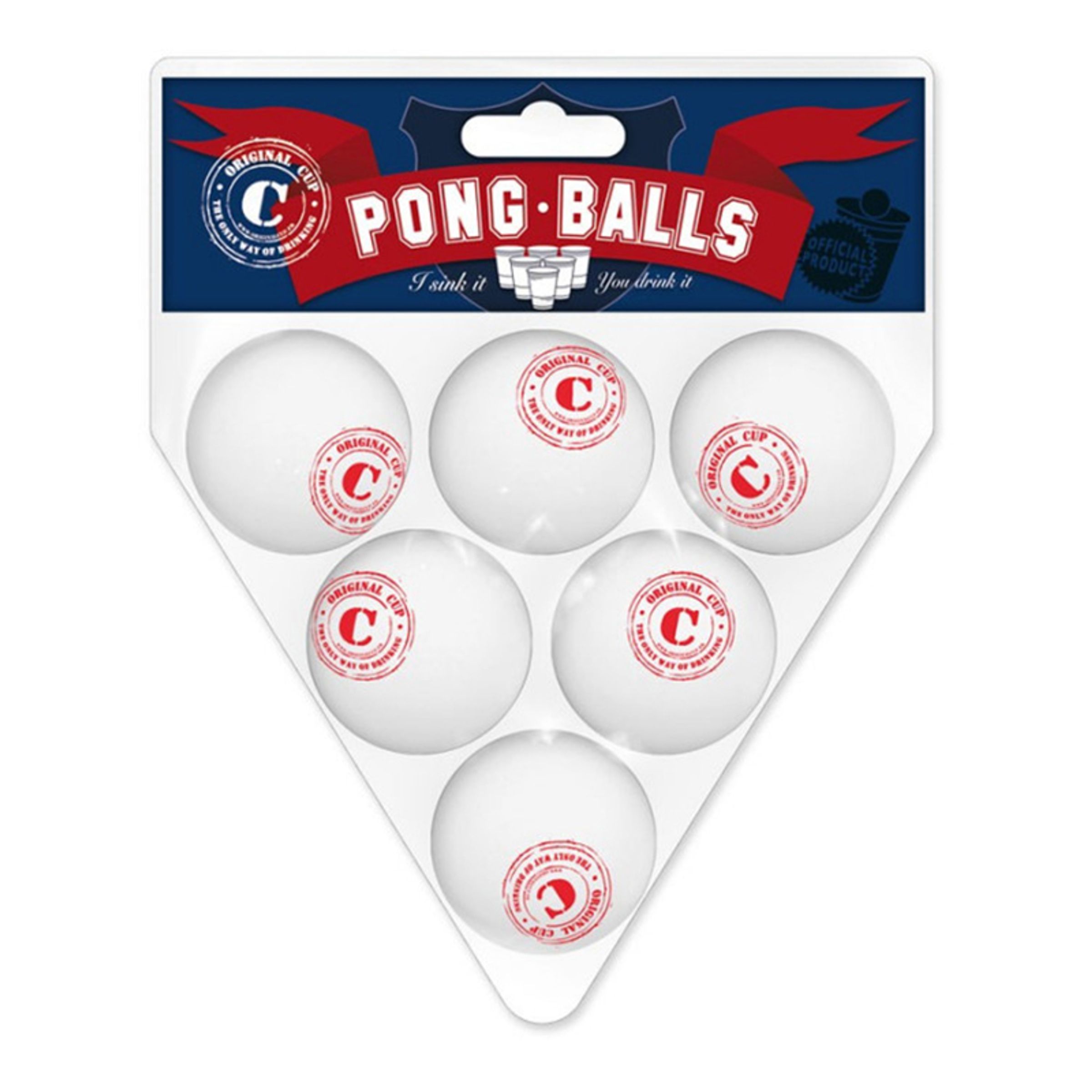 Beer Pong Bolde - 6-stk