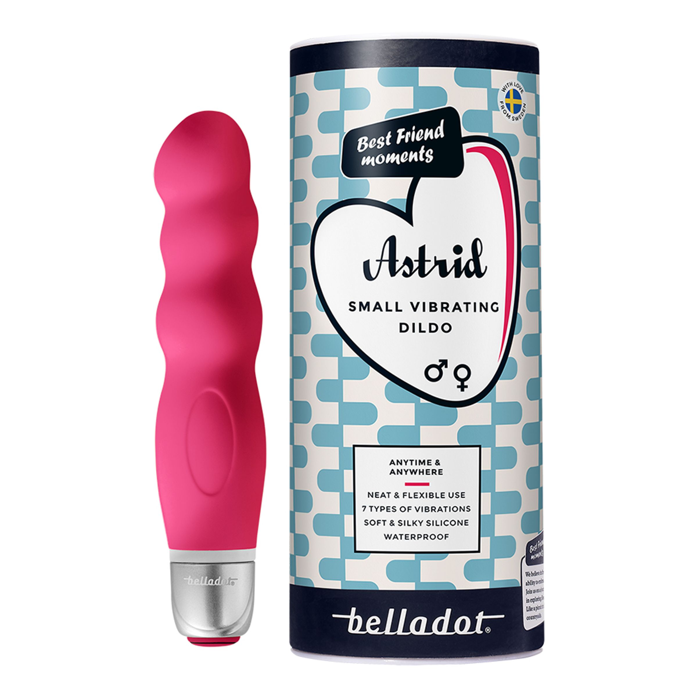 Belladot Vibrerande Dildo Astrid - Röd | Hem - Roliga Prylar - Sex & Lust | Pryloteket