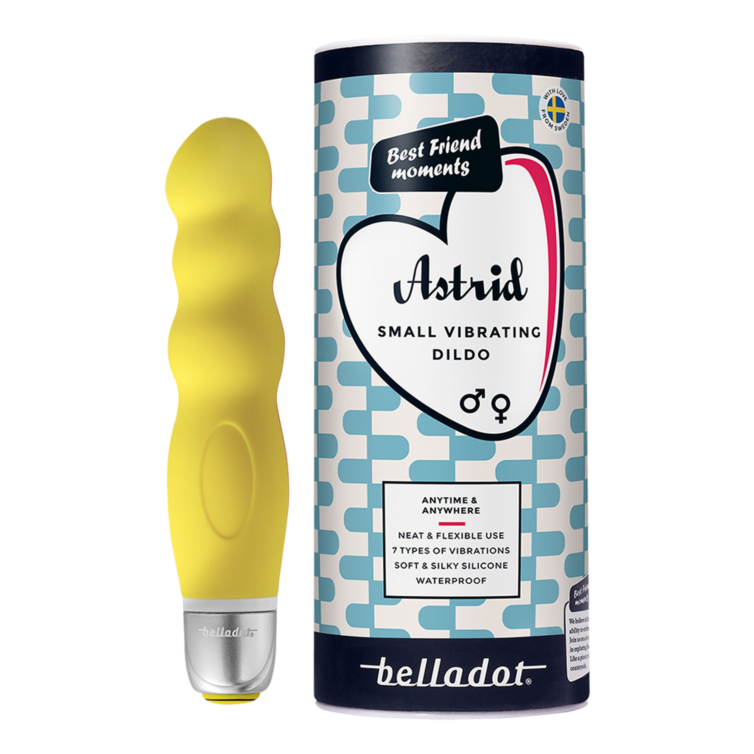 Belladot Vibrerande Dildo Astrid - Gul | Hem - Roliga Prylar - Sex & Lust | Pryloteket