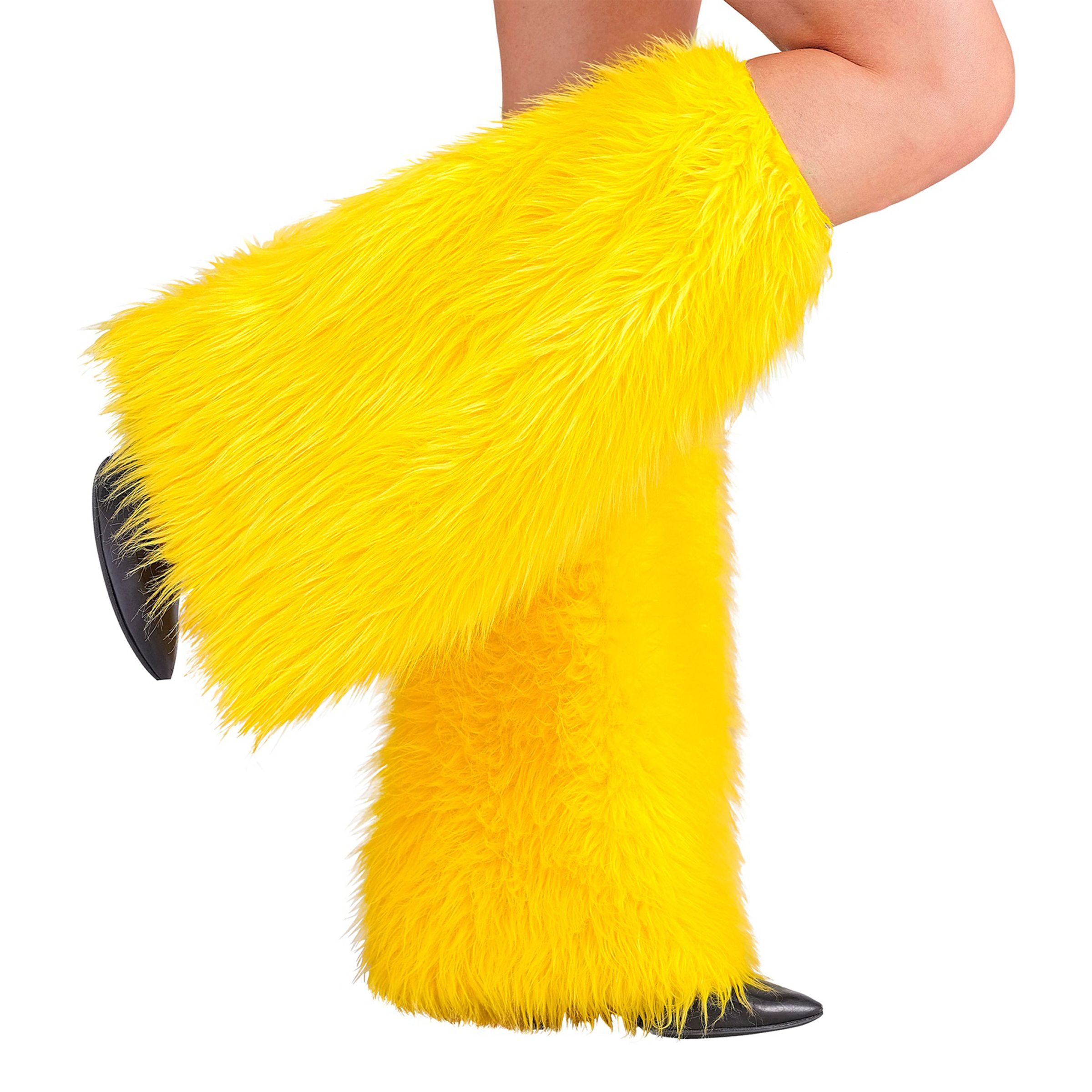 Benvärmare Fluffiga Gul - One size