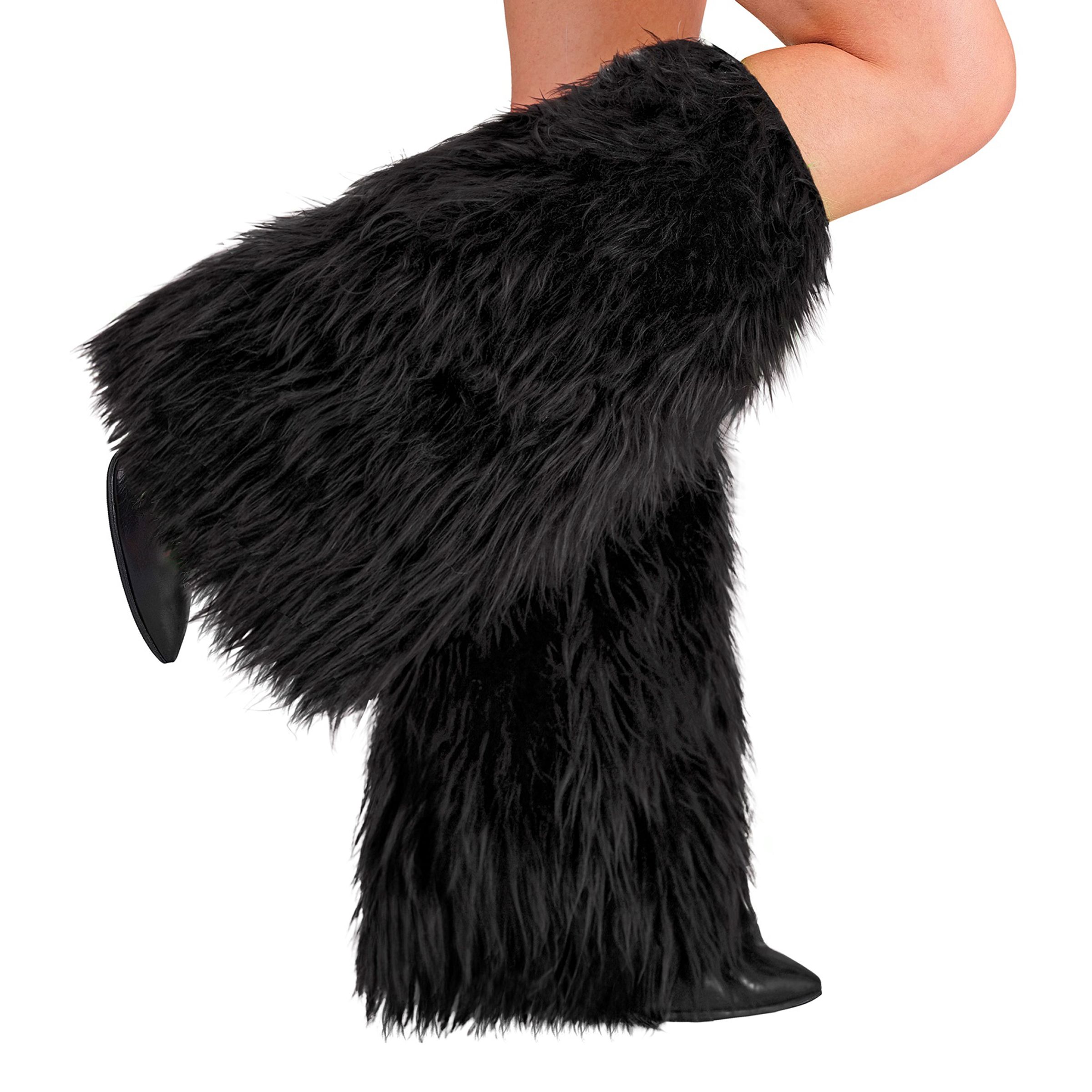 Benvärmare Fluffiga Svart - One size