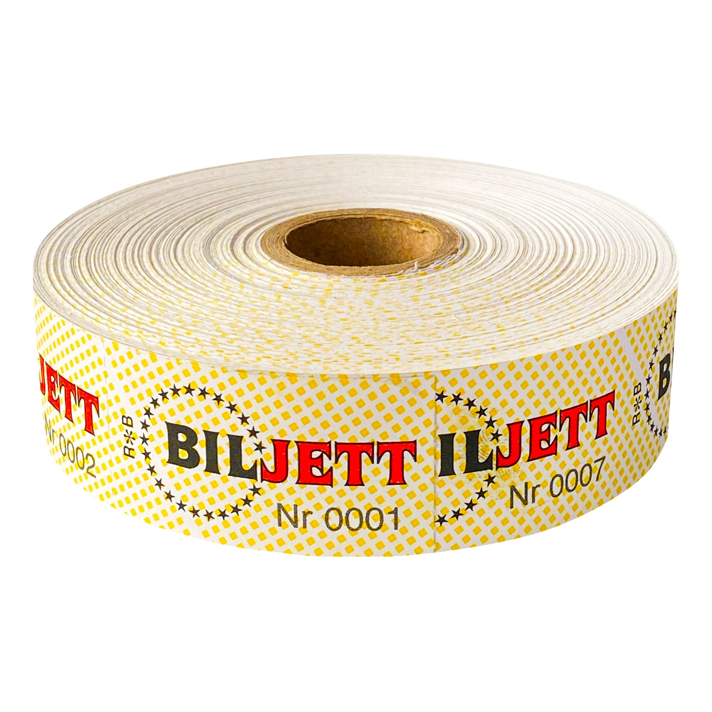 Billetter på Rulle - Gul