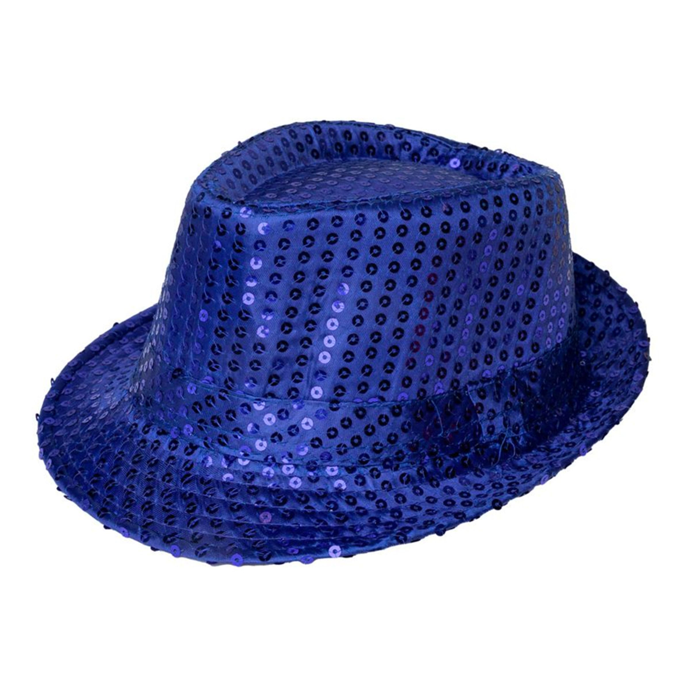 Blå Paljetthatt - One size | Hem - Maskerad - Tillbehör - Maskeradaccessoarer | Maskeradspecialisten