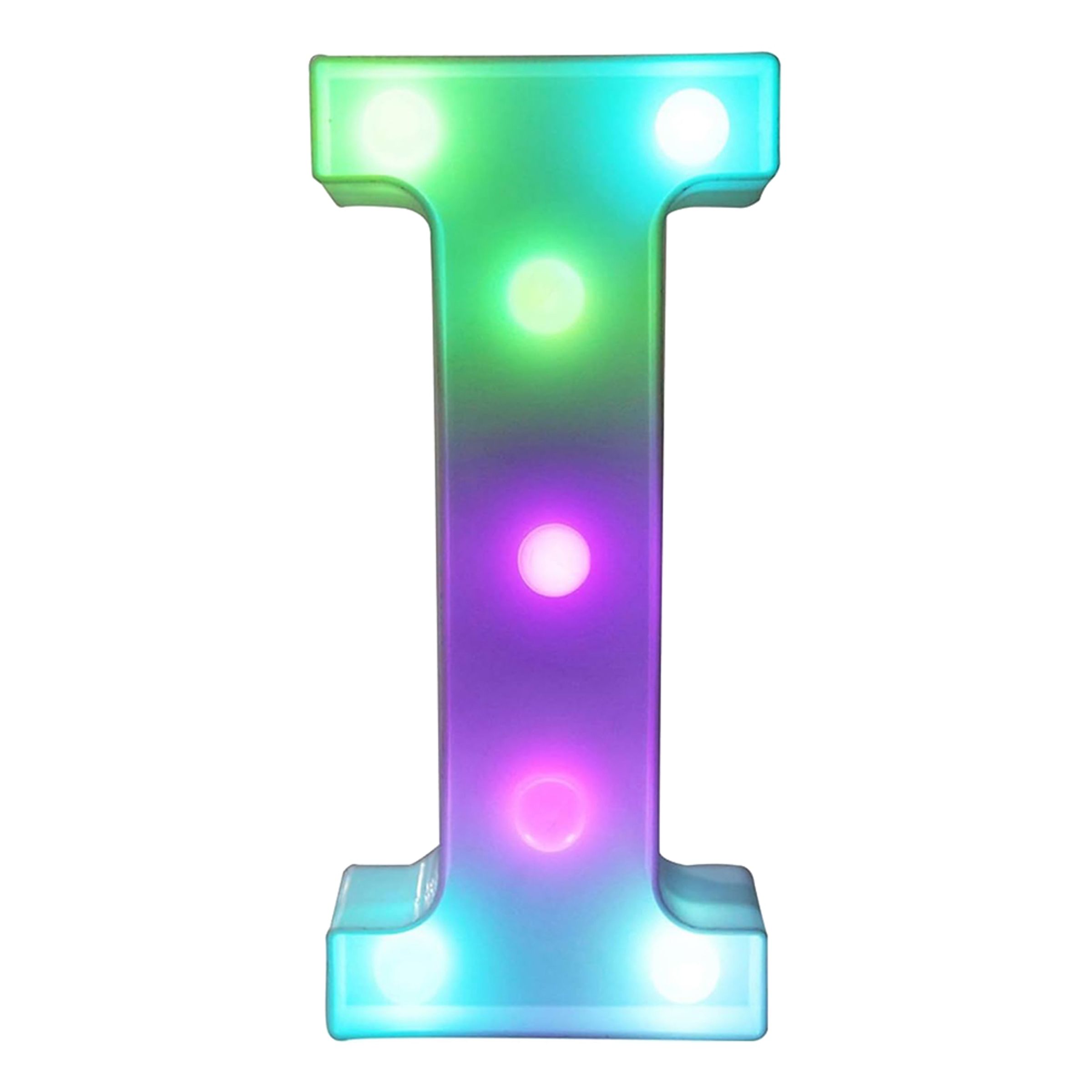 Bogstav med LED-Belysning RGB - Bogstav I