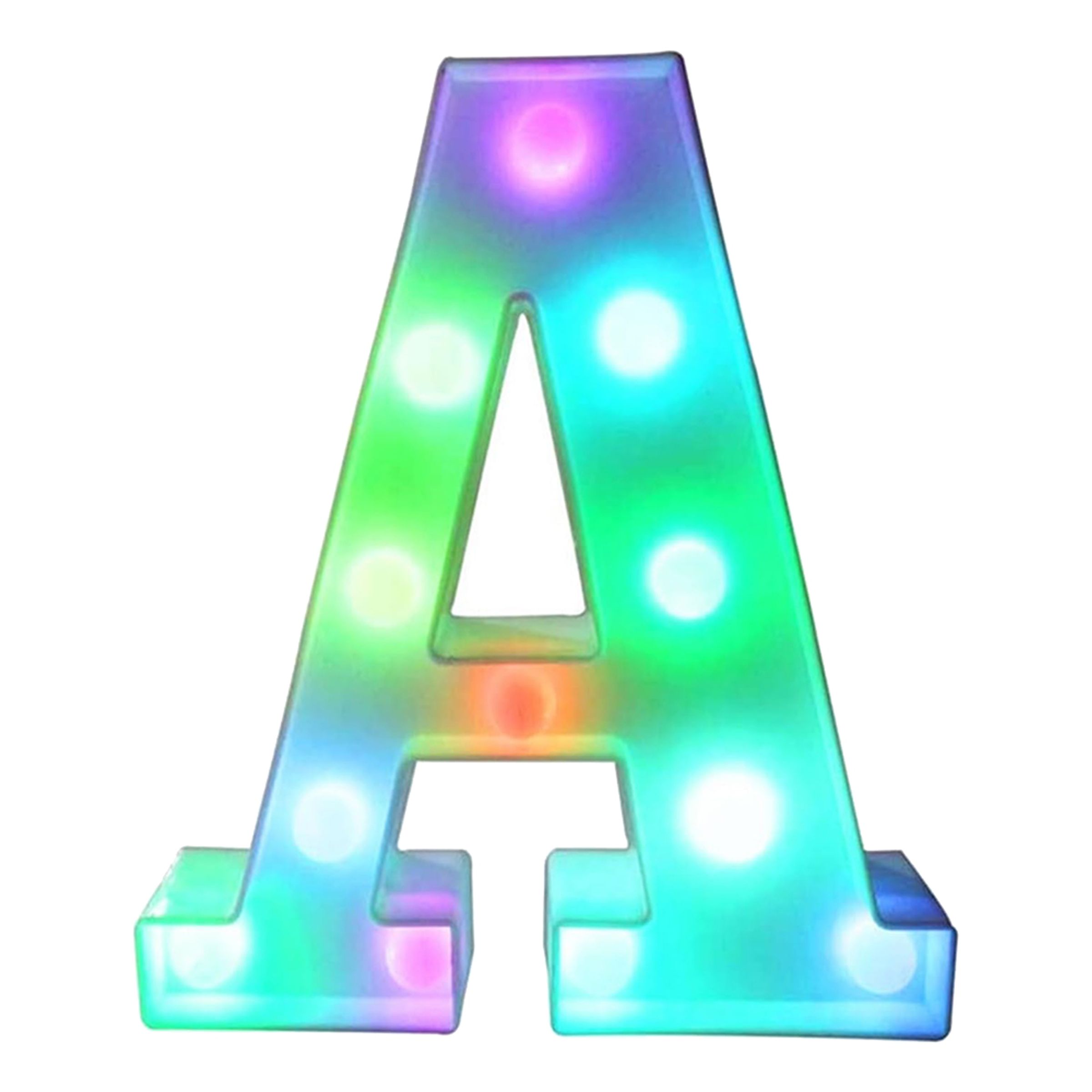 Bogstav med LED-Belysning RGB - Bogstav A billede