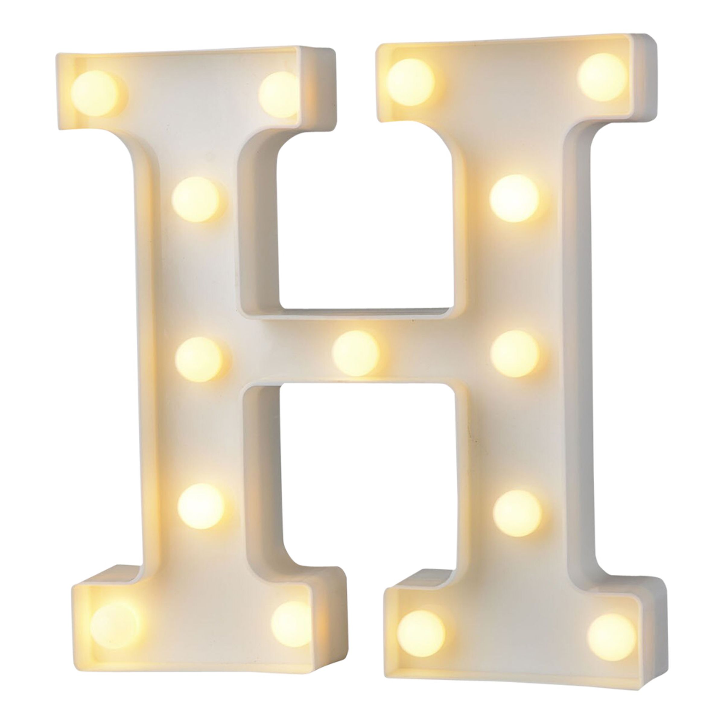 Bogstav med LED-Belysning - Bogstav H