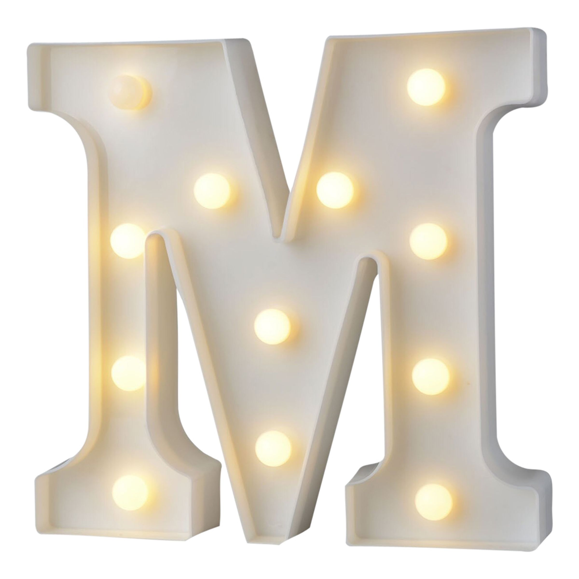 Bogstav med LED-Belysning - Bogstav M