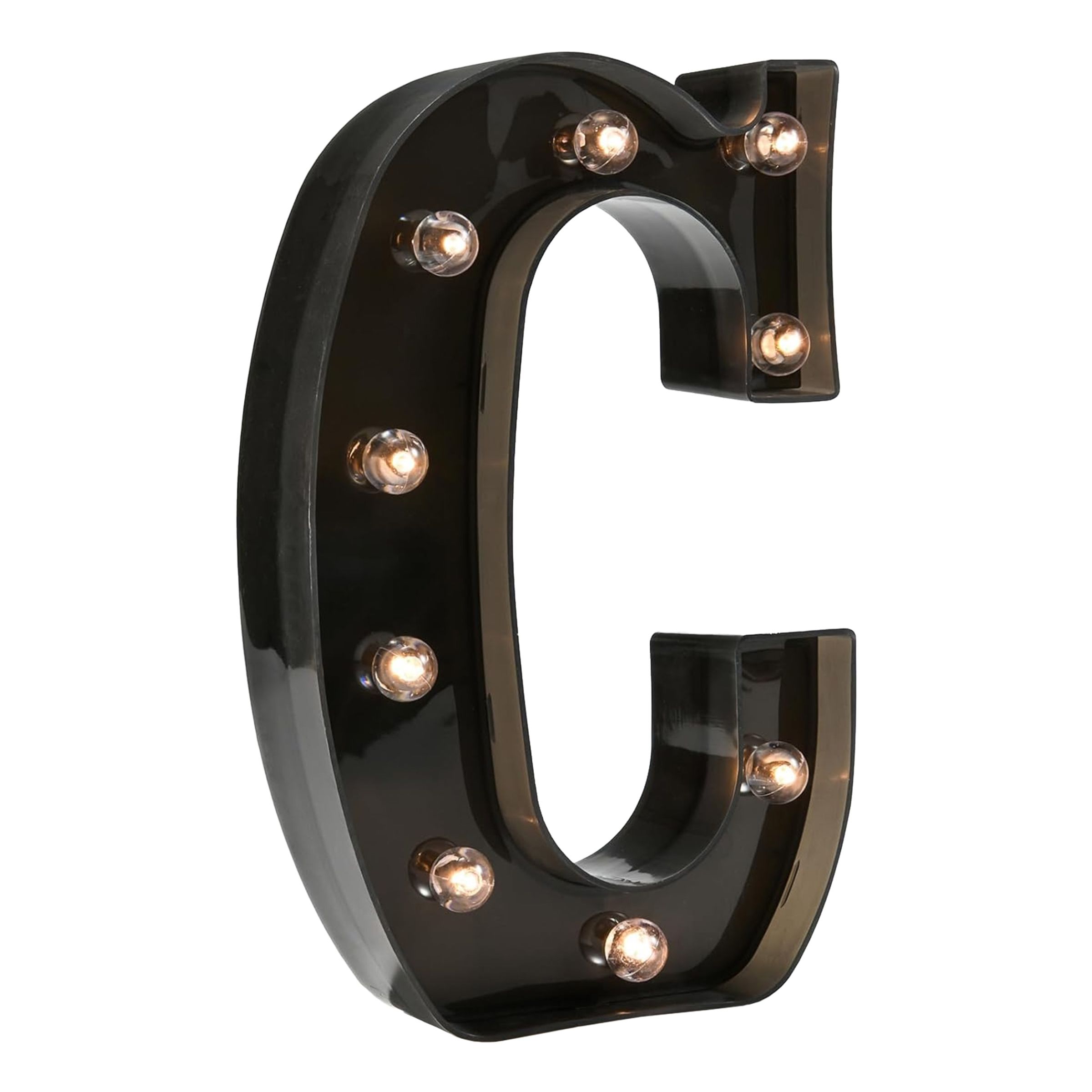 Bogstav Sort med LED-Belysning - Bogstav C