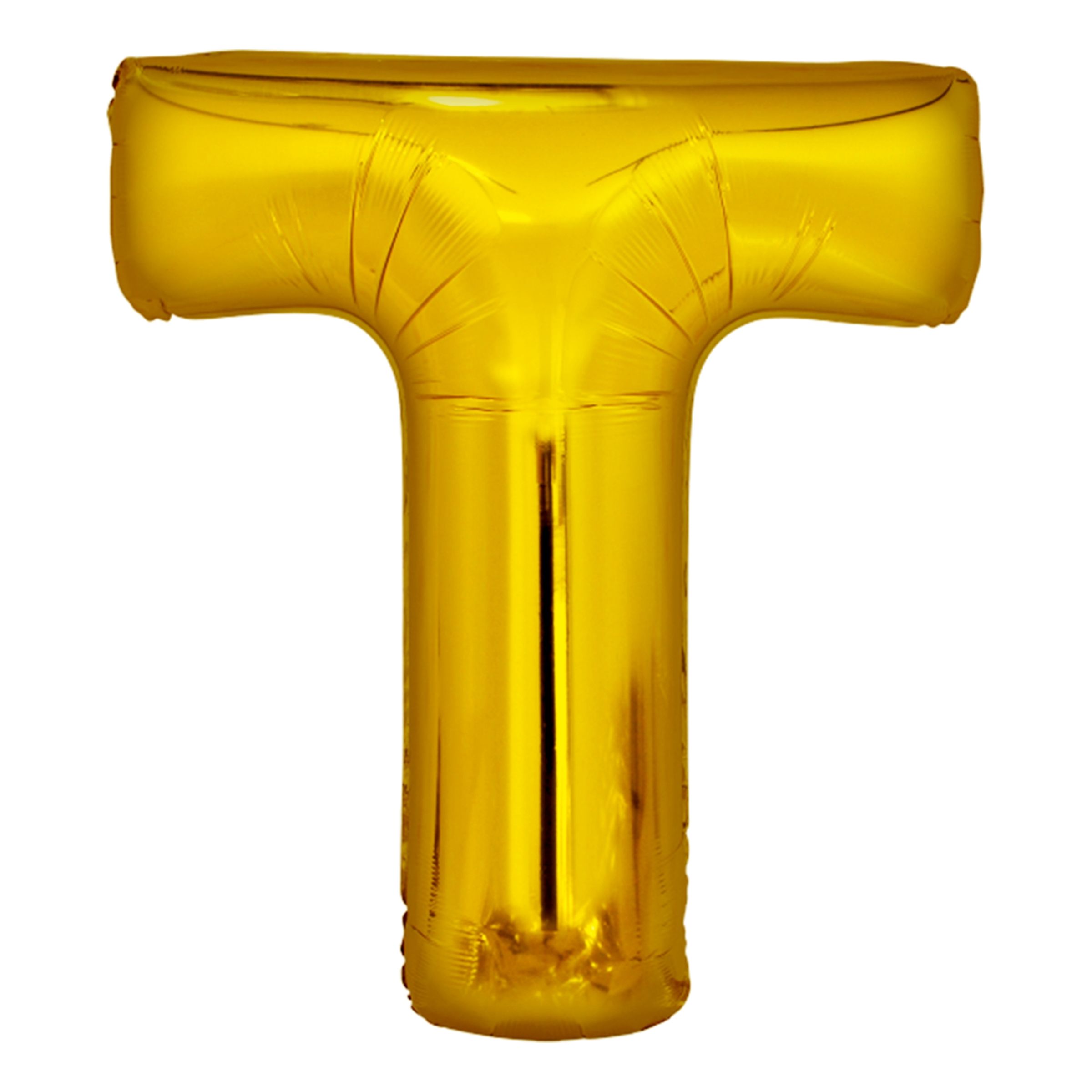 Bokstavsballong Guld Metallic - Bokstav T | Hem - Festartiklar - Ballonger - Folieballonger | Pryloteket