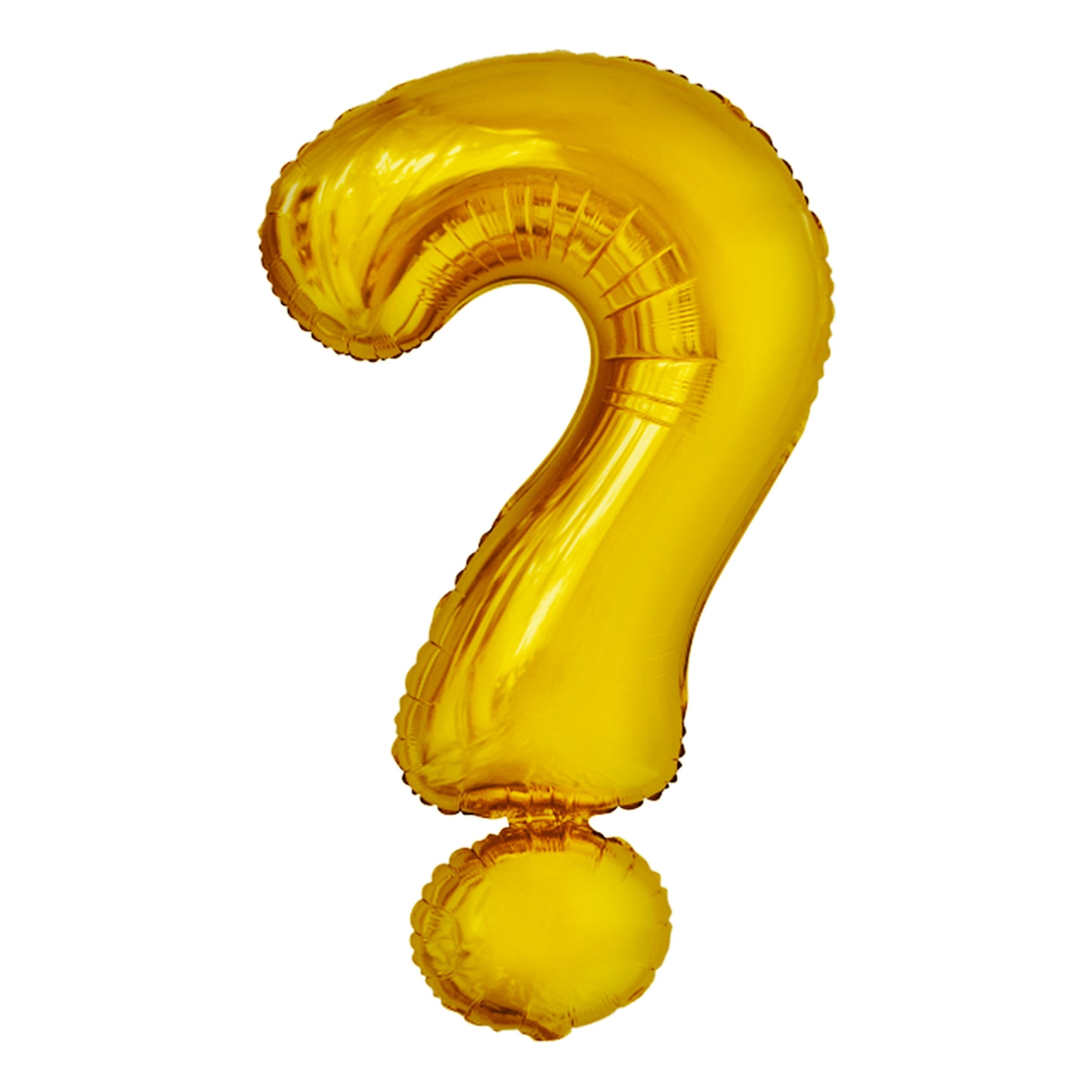 Bokstavsballong Guld Metallic - Tecken ? | Hem - Festartiklar - Ballonger - Folieballonger | Pryloteket