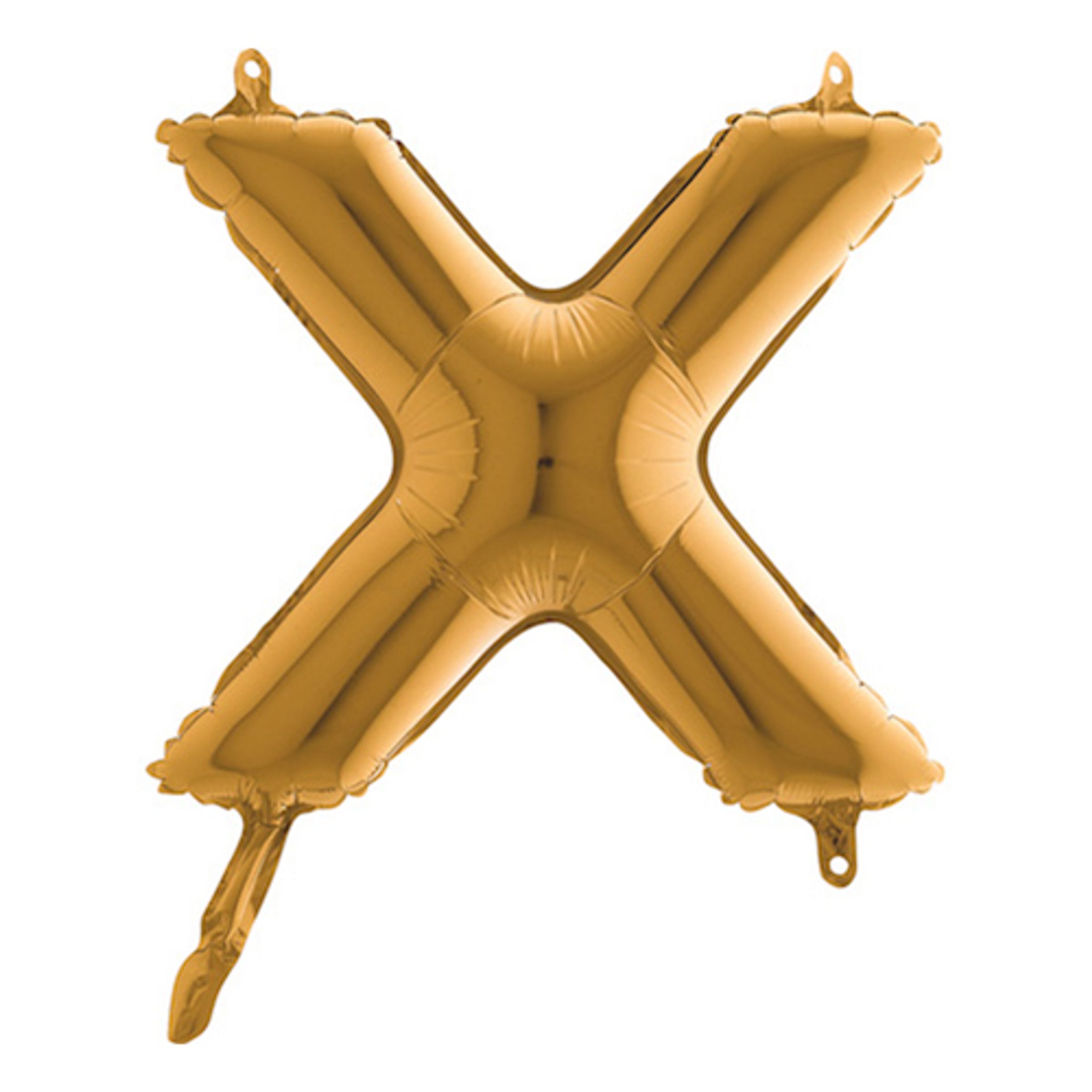 Bokstavsballong Mini Guld - Bokstav X | Hem - Festartiklar - Ballonger - Folieballonger | Party Outlet