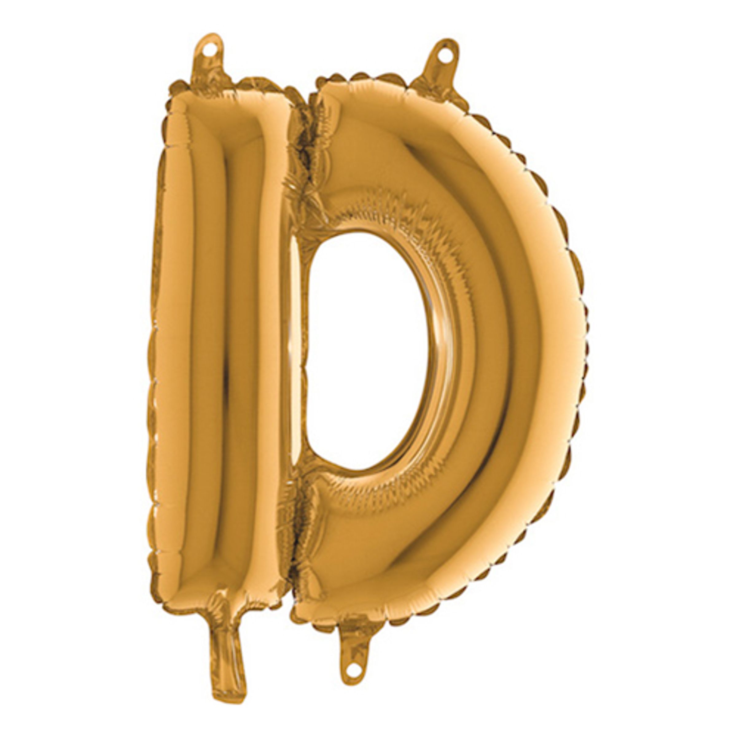 Bogstavsballon Mini Guld - Bogstav D