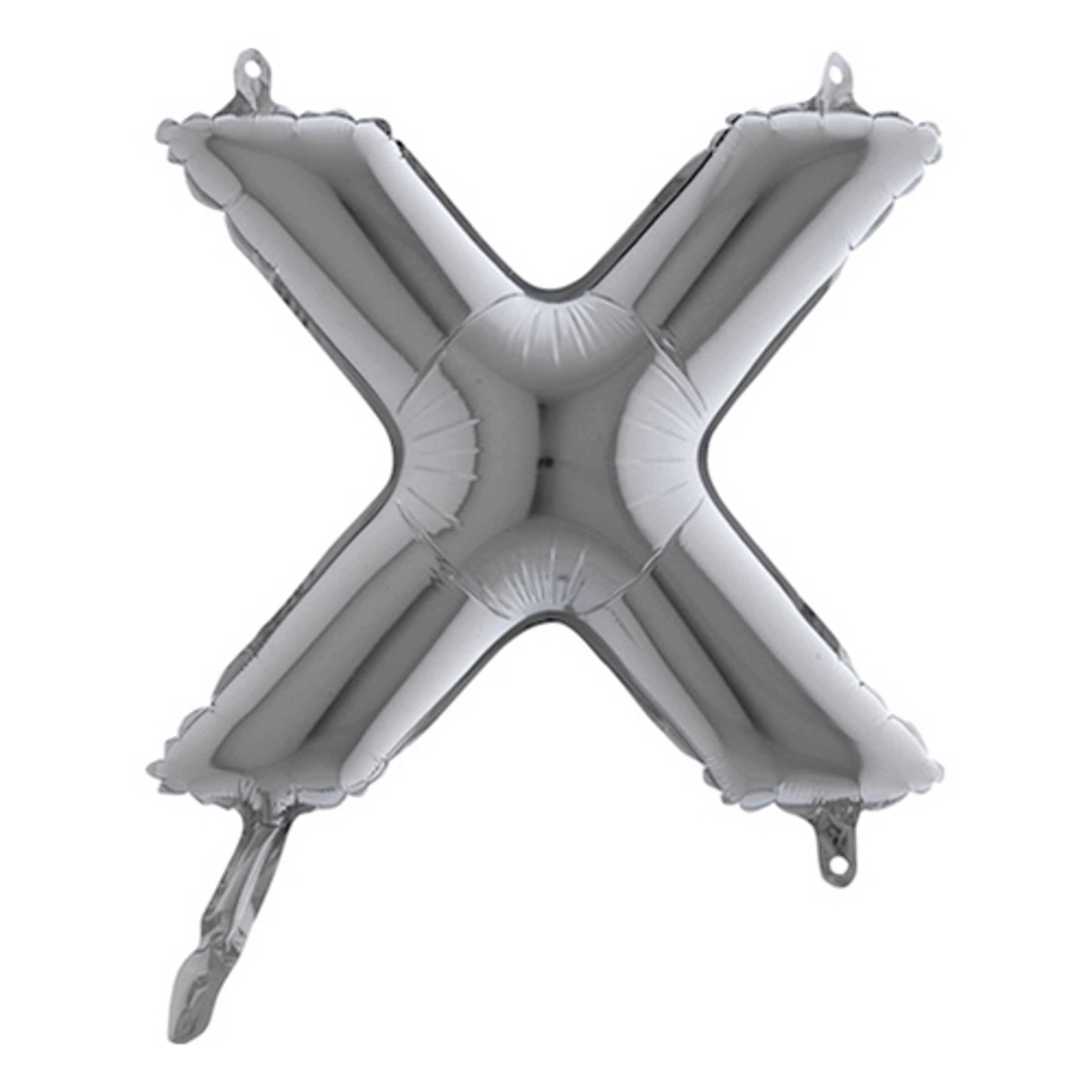 Bokstavsballong Mini Silver - Bokstav X | Hem - Festartiklar - Ballonger - Folieballonger | Party Outlet