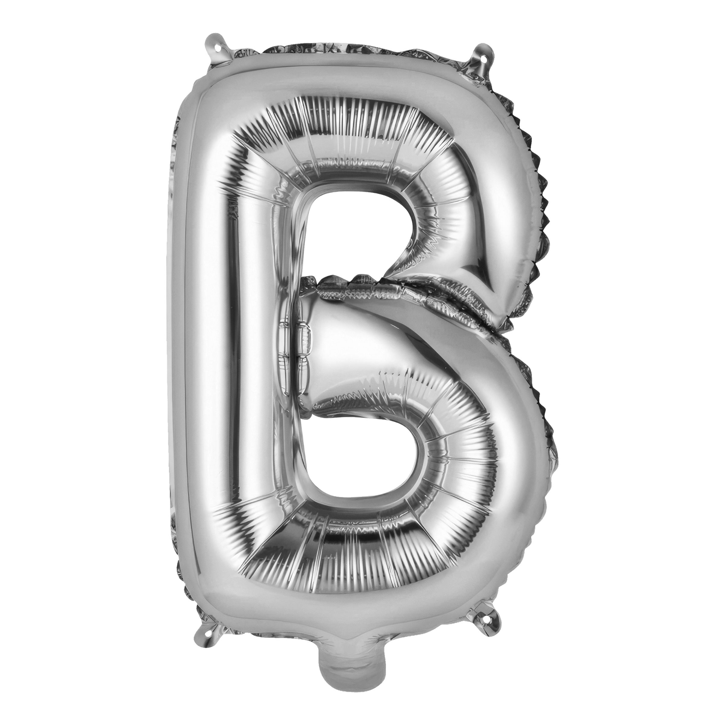 Bogstavballon Mini Sølv Metallic - Bogstav B