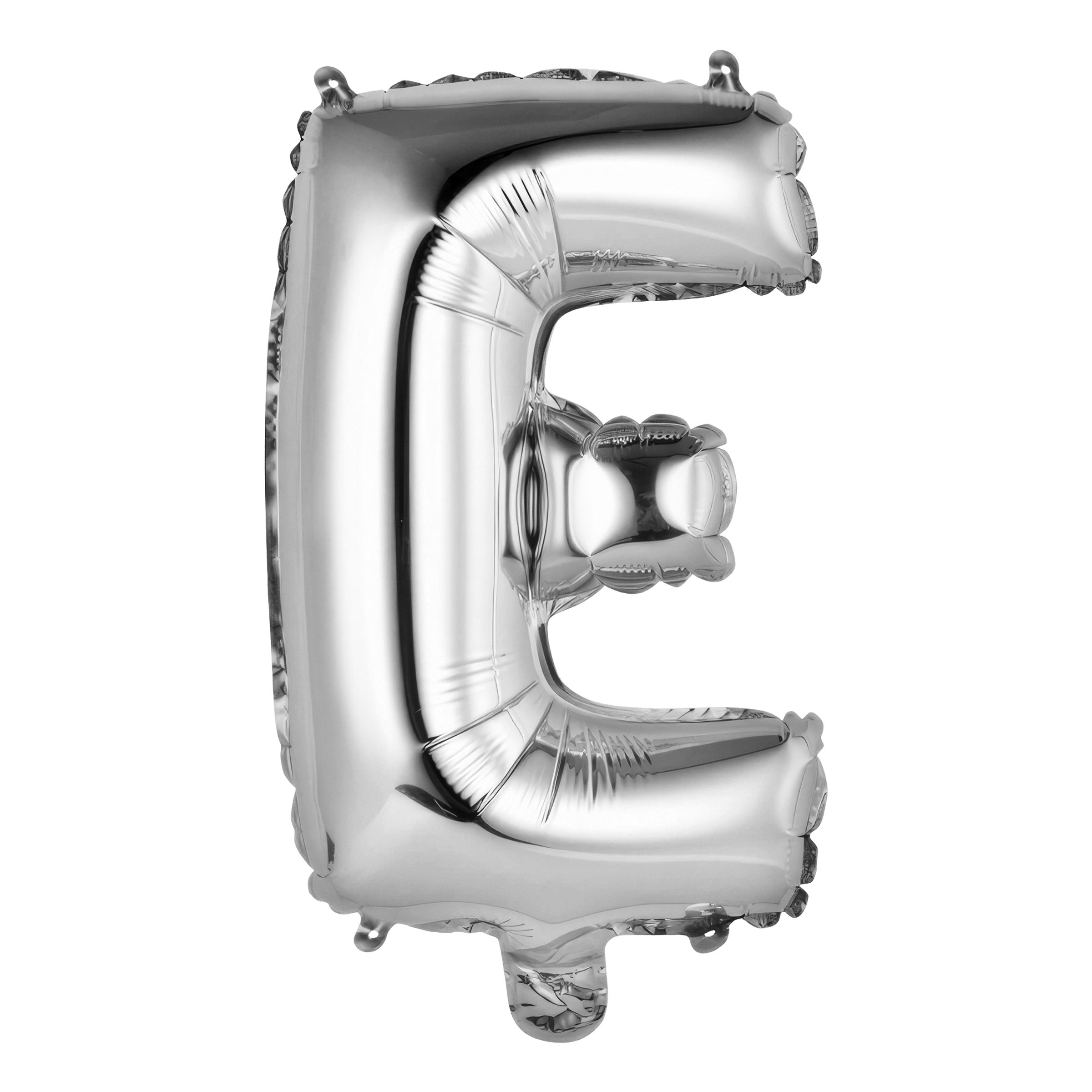 Bogstavballon Mini Sølv Metallic - Bogstav E
