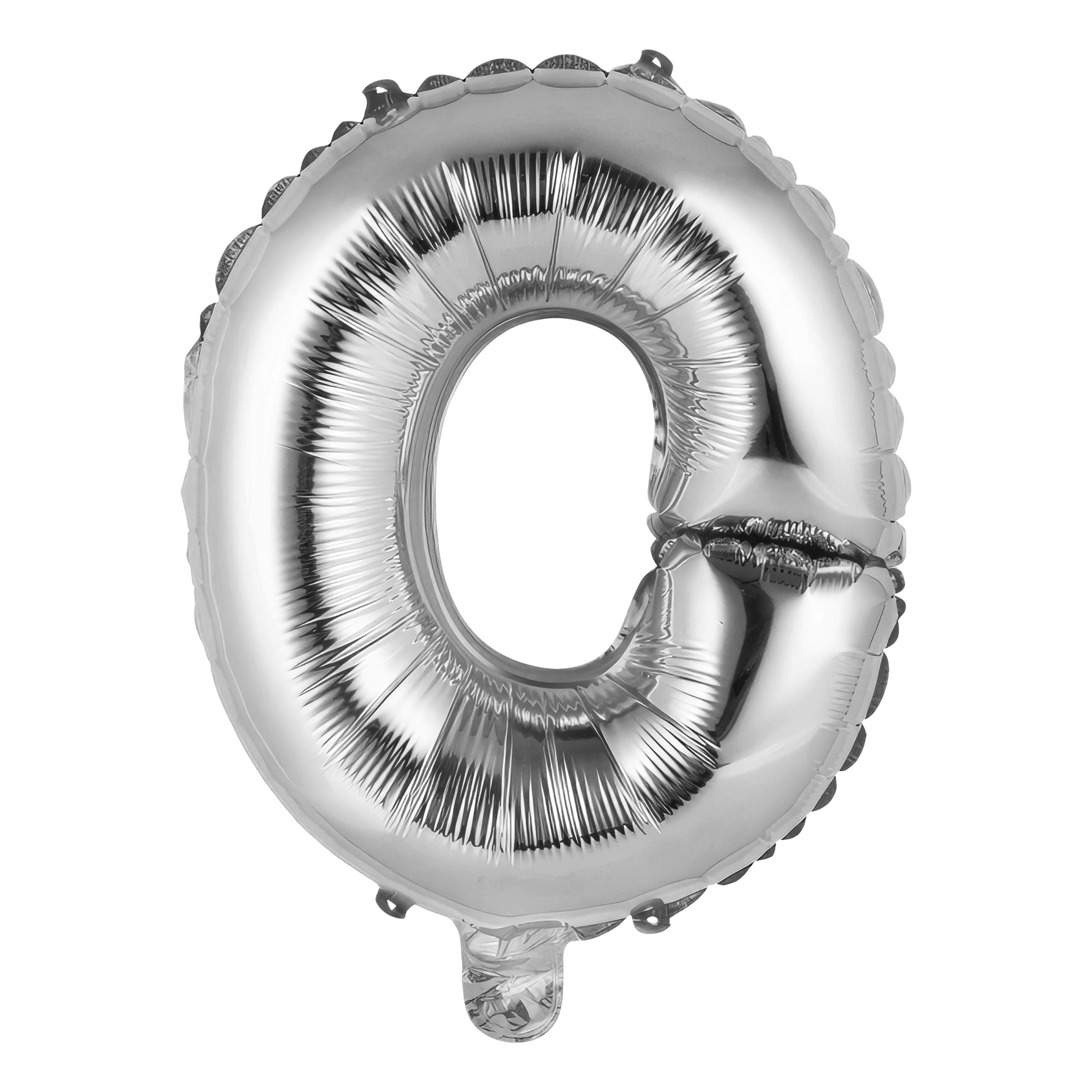 Bogstavballon Mini Sølv Metallic - Bogstav O