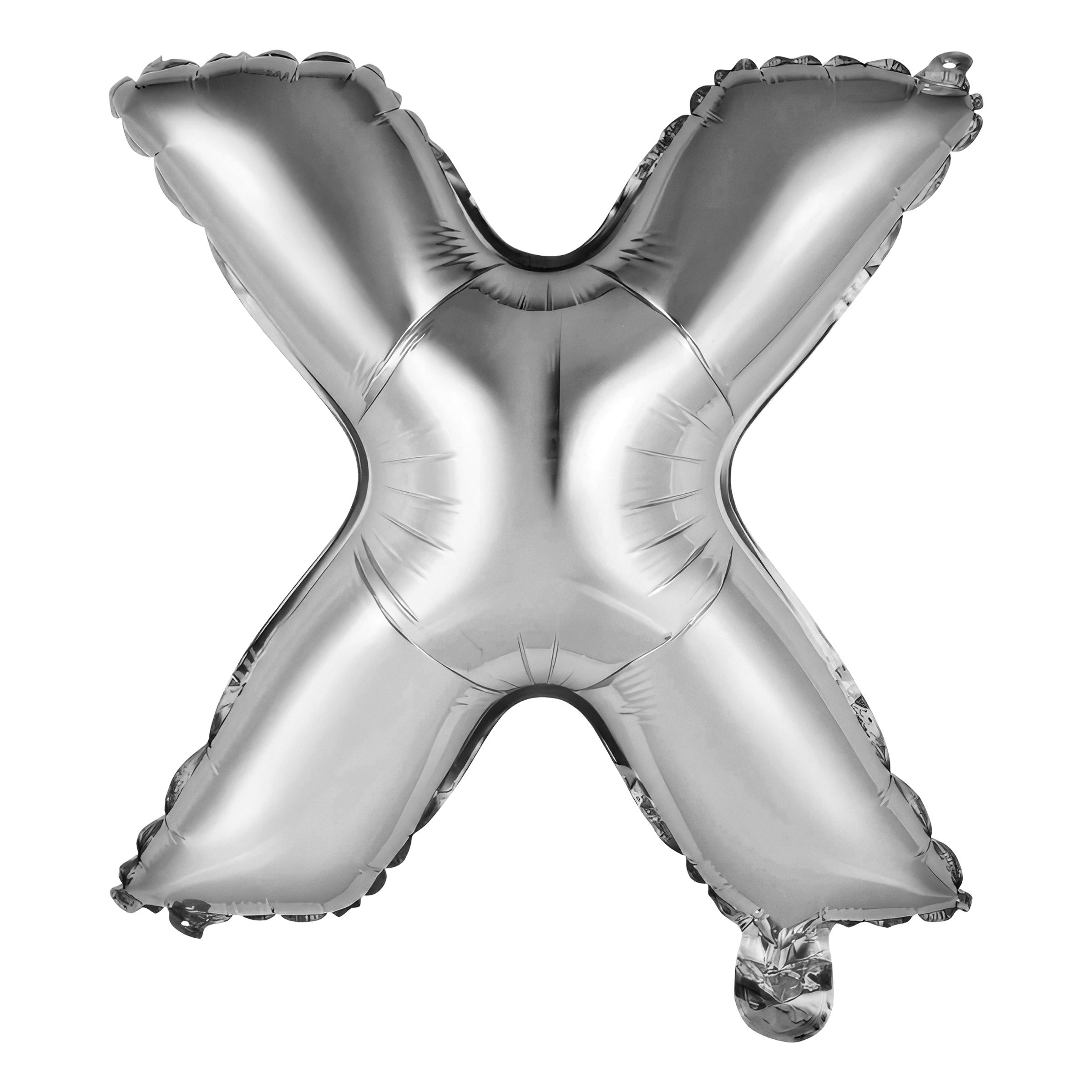 Bogstavballon Mini Sølv Metallic - Bogstav X