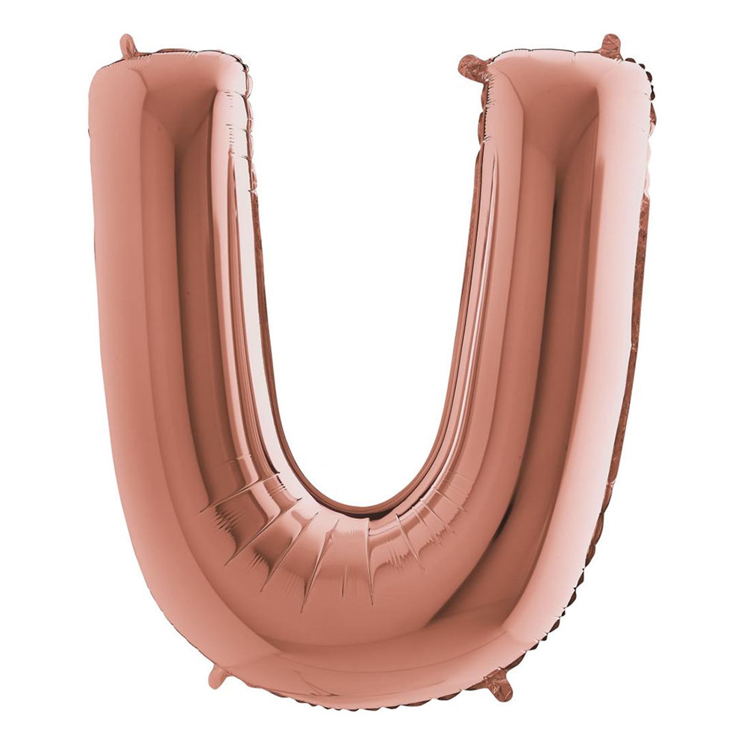 Bokstavsballong Roséguld Metallic - Bokstav U | Hem - Festartiklar - Ballonger - Folieballonger | Pryloteket