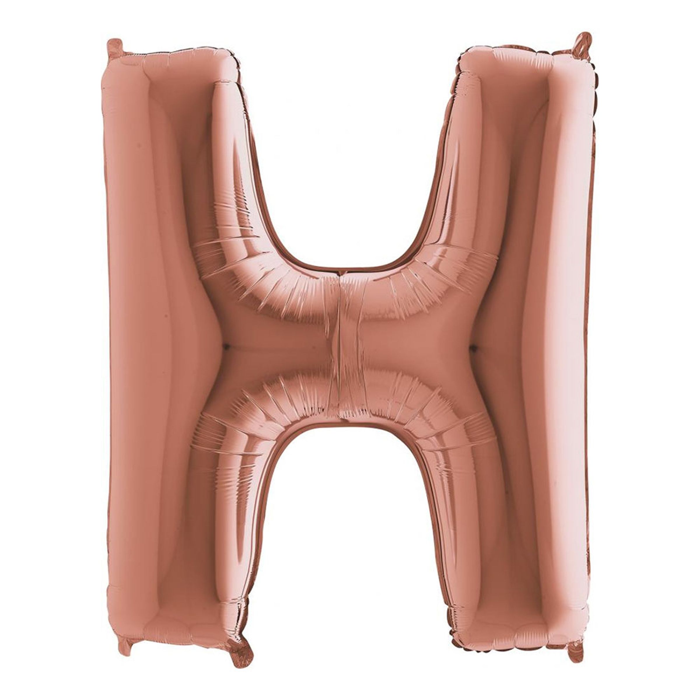 Bokstavsballong Roséguld Metallic - Bokstav H | Hem - Festartiklar - Ballonger - Folieballonger | Pryloteket
