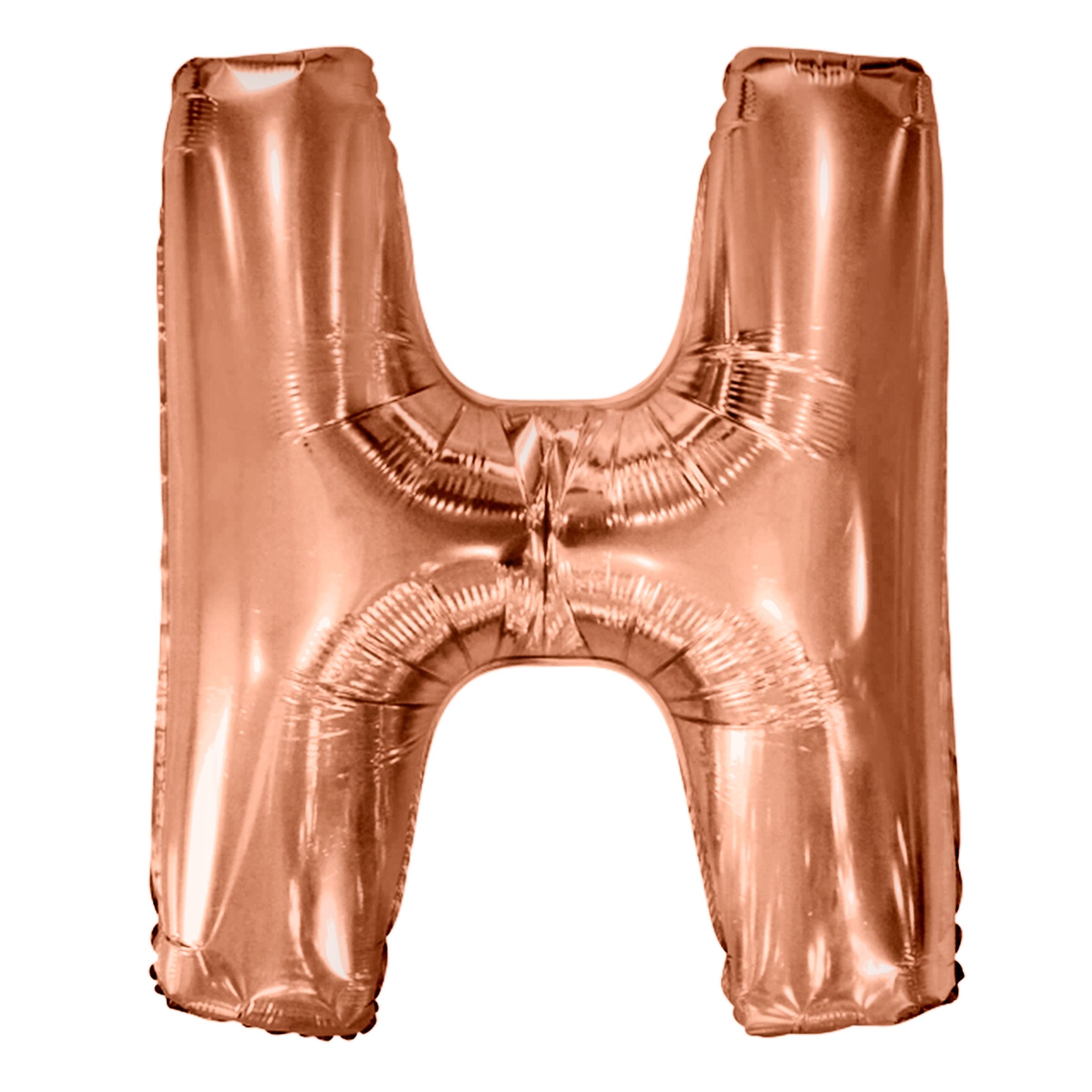 Bogstavballon Roséguld Metallic - Bogstav H