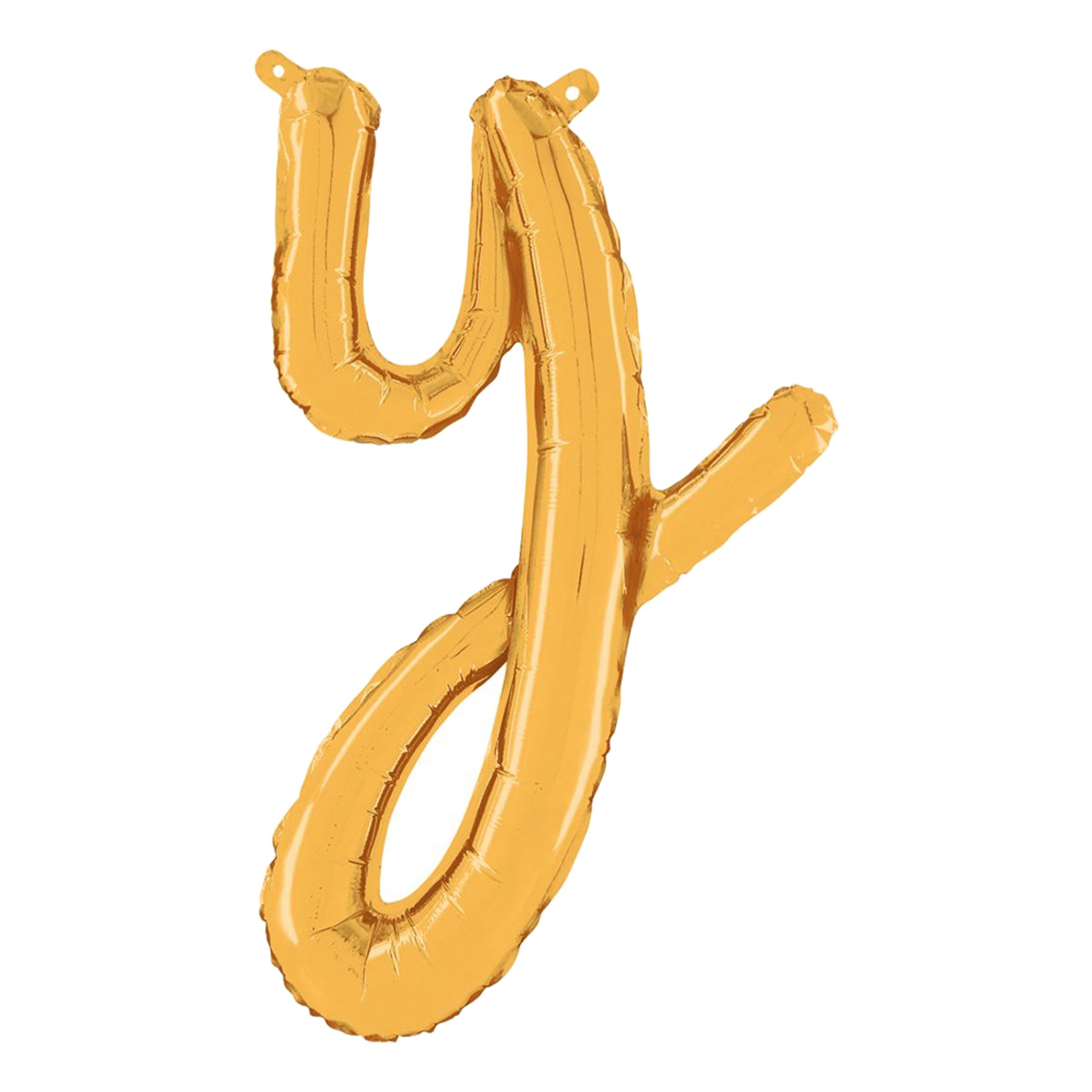 Bokstavsballong Script Guld - Bokstav Y | Hem - Festartiklar - Ballonger - Folieballonger | Pryloteket