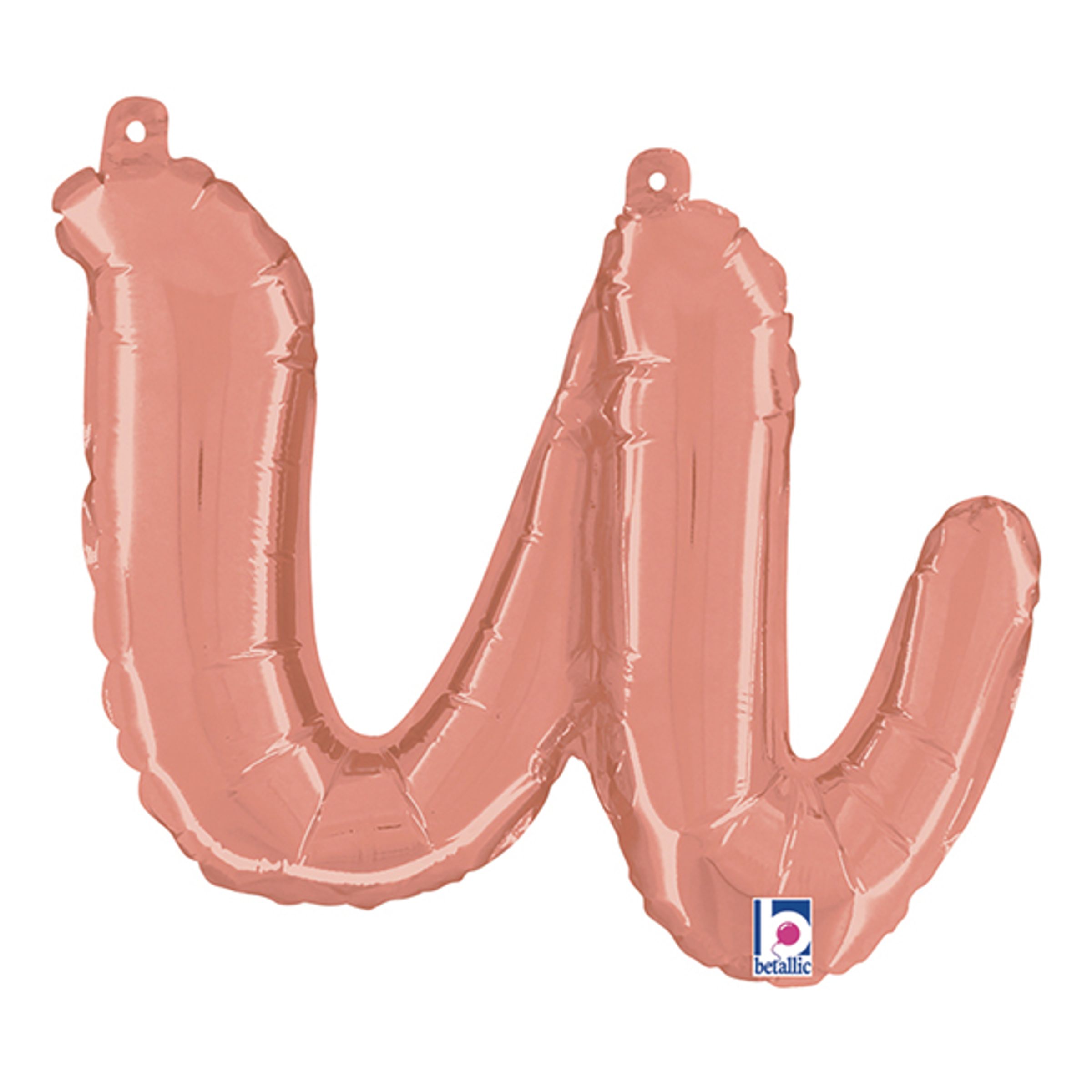 Bokstavsballong Script Roséguld - Bokstav U | Hem - Festartiklar - Ballonger - Folieballonger | Pryloteket