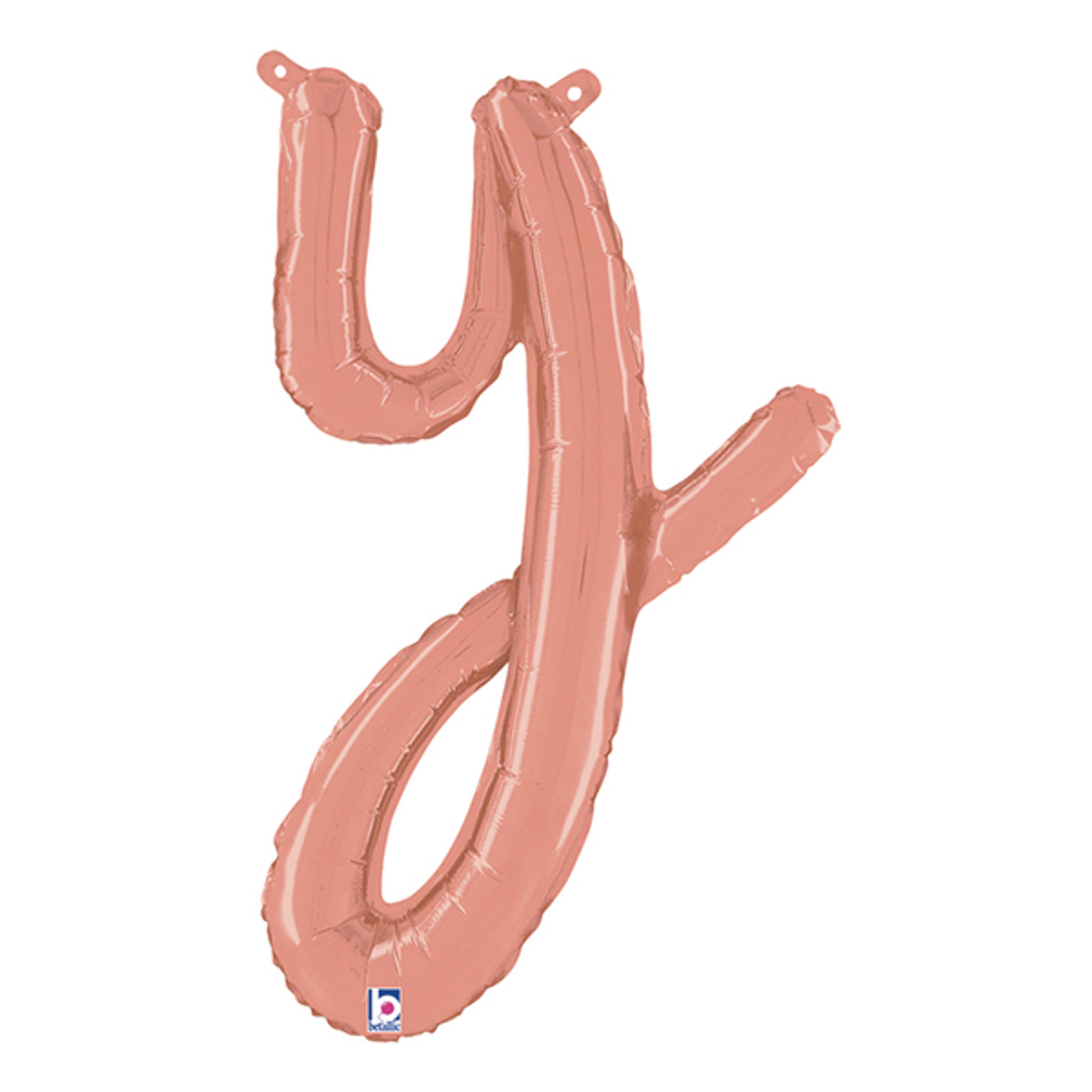Bogstavballon Script Roséguld - Bogstav Y