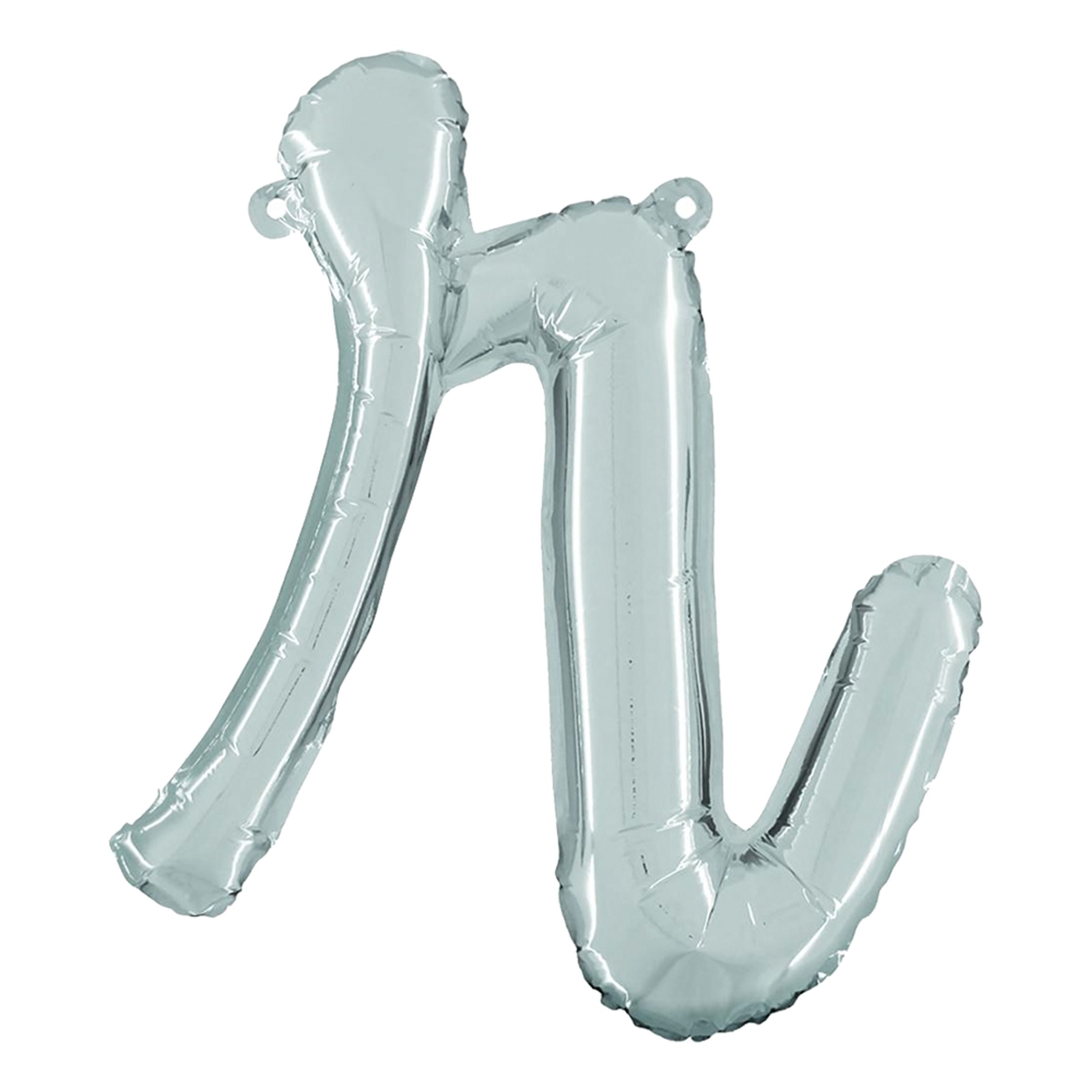 Bokstavsballong Script Silver - Bokstav R | Hem - Festartiklar - Ballonger - Folieballonger | Pryloteket