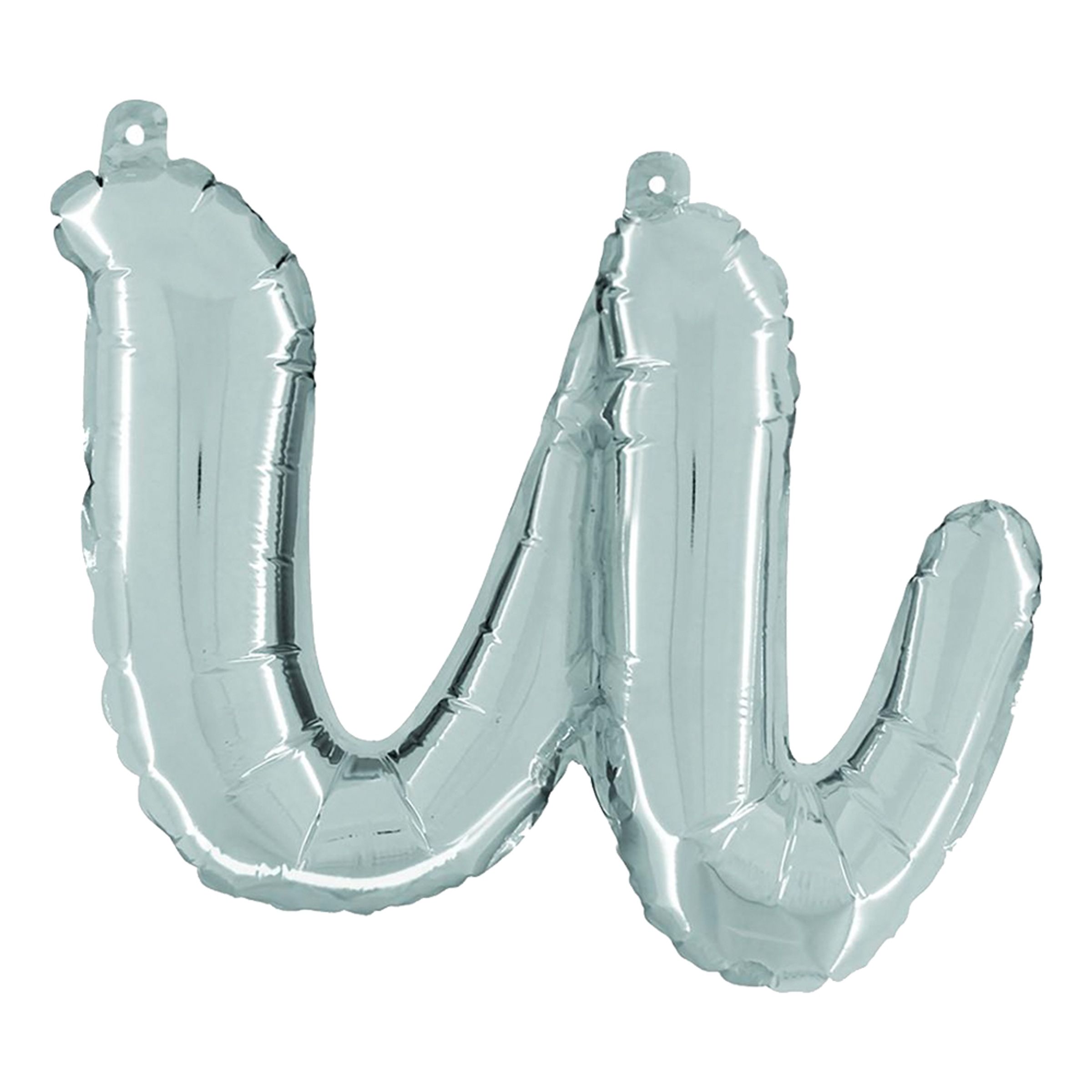 Bokstavsballong Script Silver - Bokstav U | Hem - Festartiklar - Ballonger - Folieballonger | Pryloteket