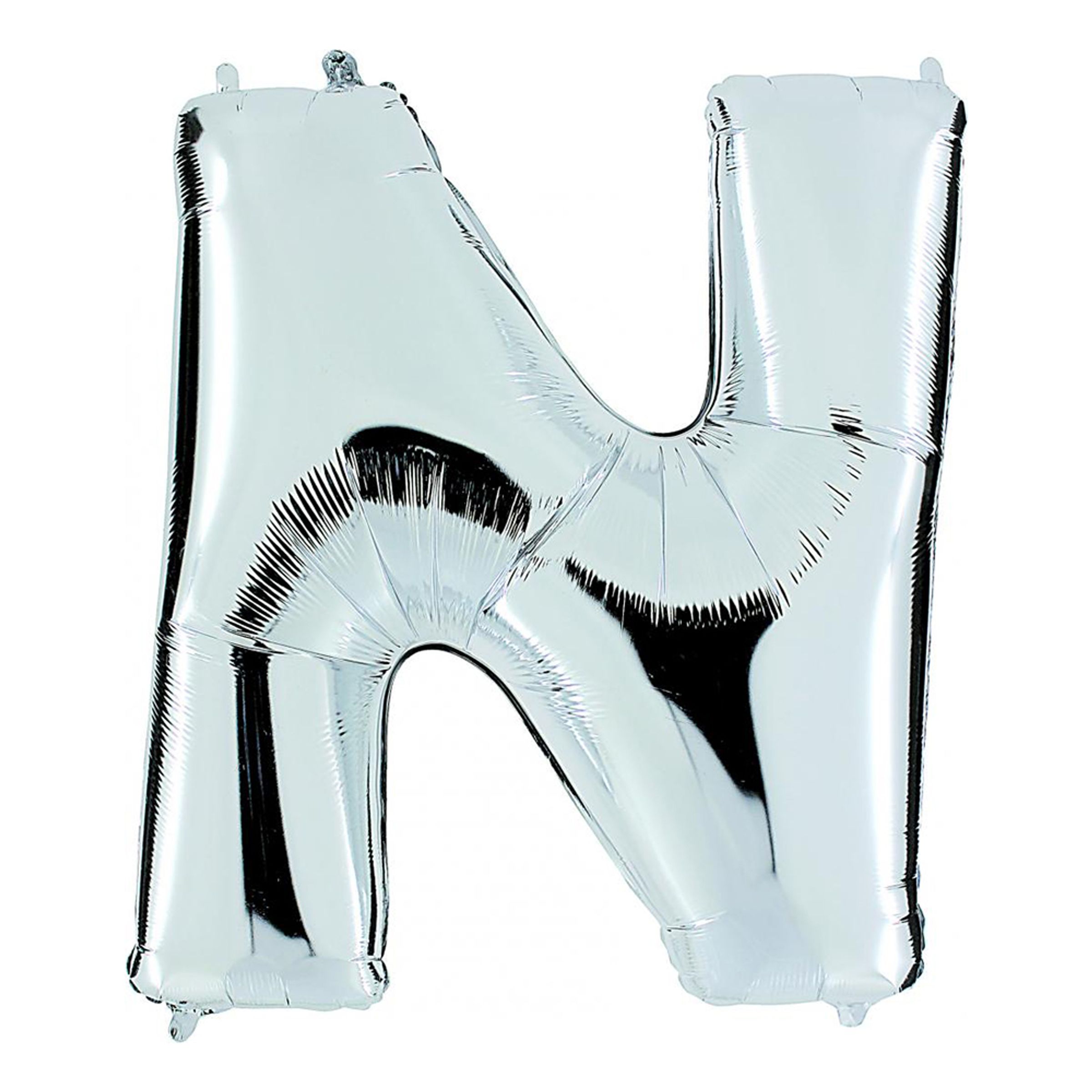 Bokstavsballong Silver Metallic - Bokstav N | Hem - Festartiklar - Ballonger - Folieballonger | Party Outlet