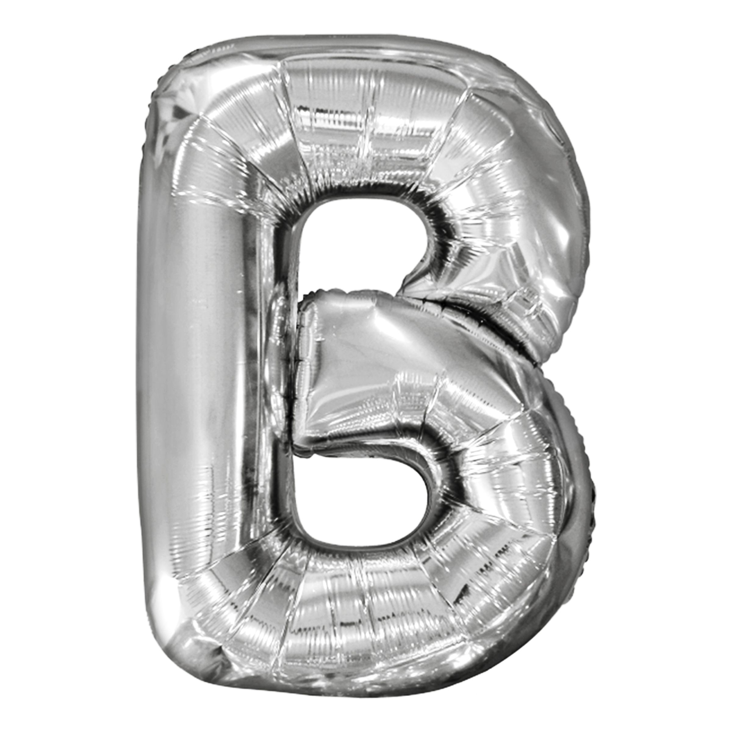 Bogstavballoner Sølv Metallic - Bogstav B