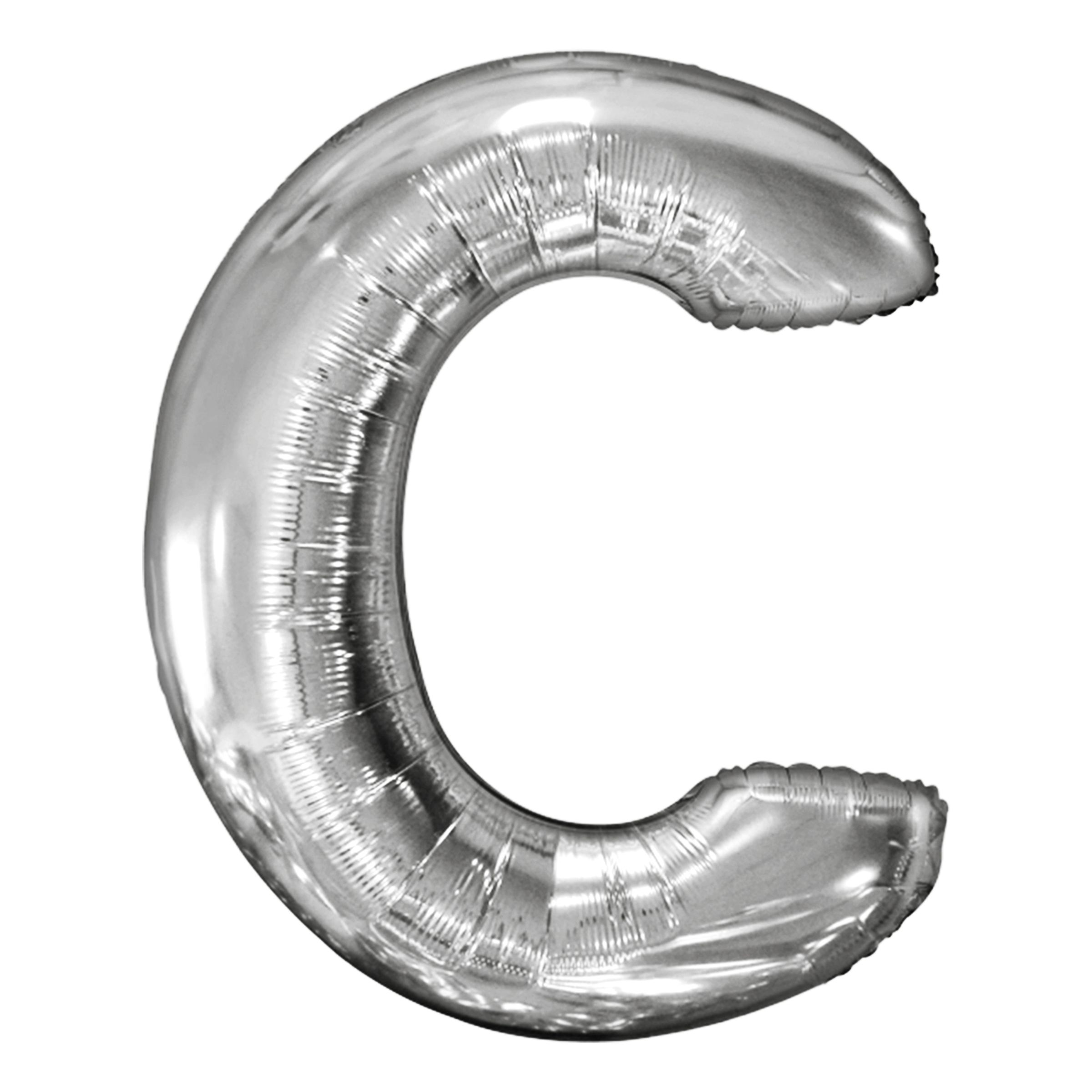 Bogstavballoner Sølv Metallic - Bogstav C