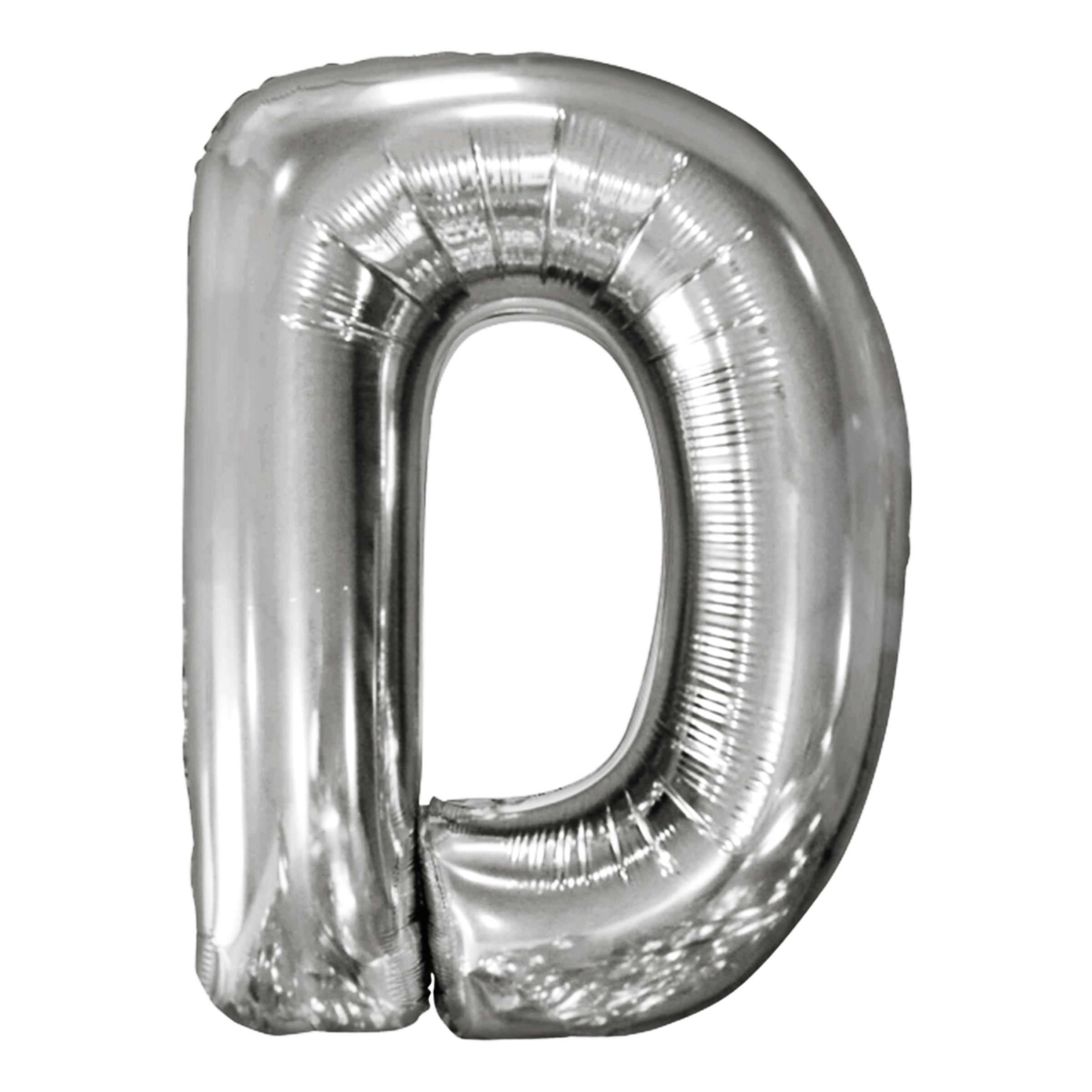 Bokstavsballong Silver Metallic - Bokstav D | Hem - Festartiklar - Ballonger - Folieballonger | Pryloteket