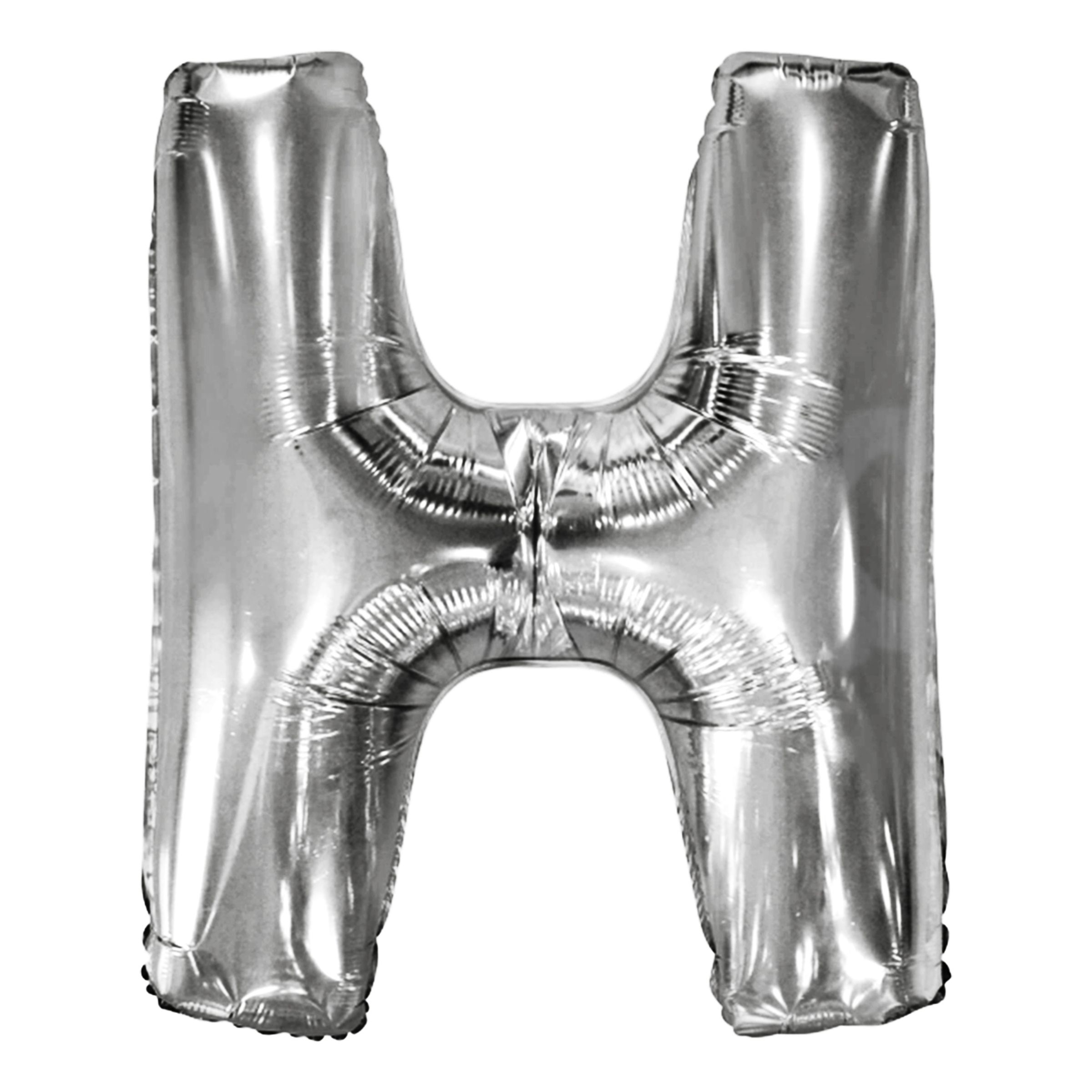 Bogstavballoner Sølv Metallic - Bogstav H