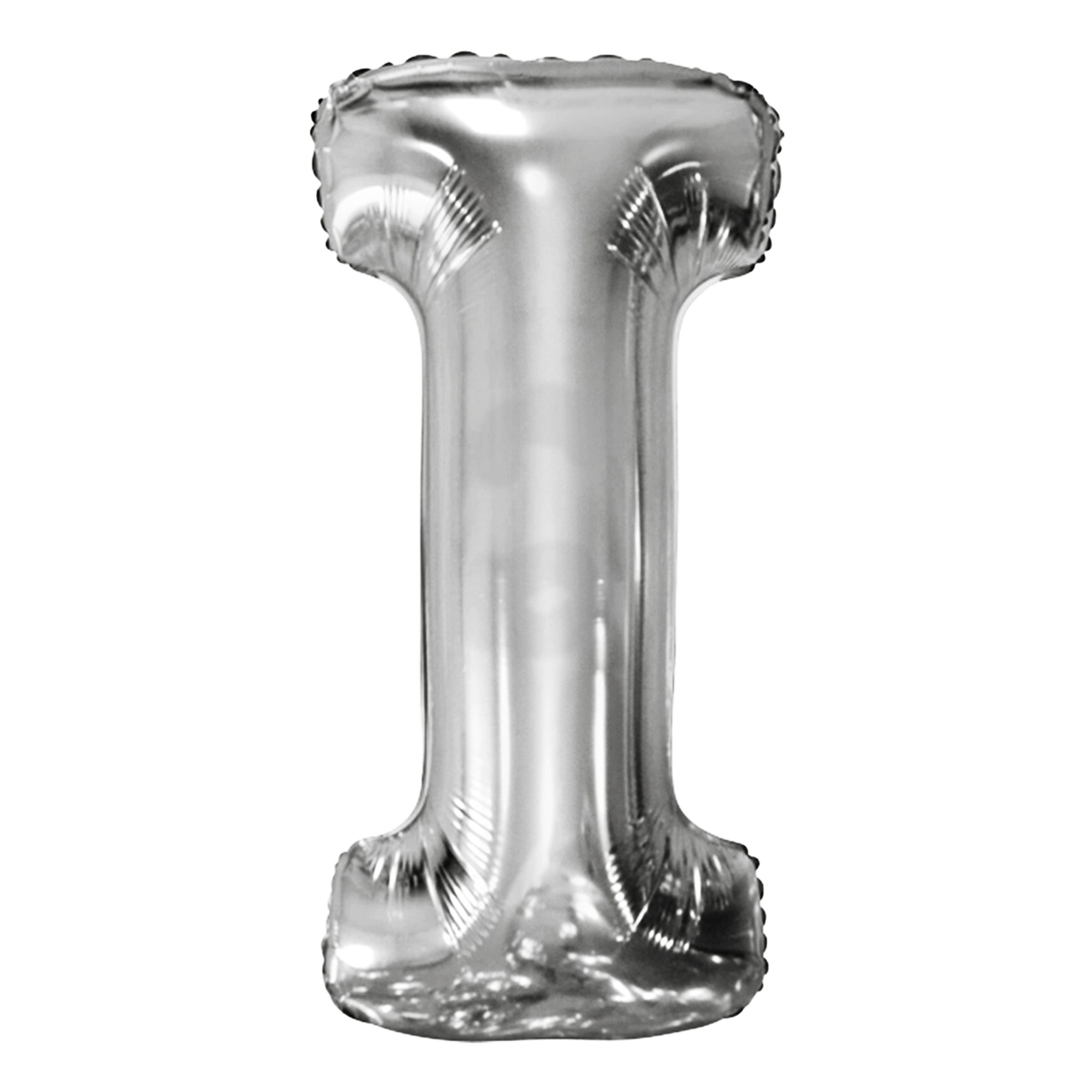 Bokstavsballong Silver Metallic - Bokstav I | Hem - Festartiklar - Ballonger - Folieballonger | Party Outlet