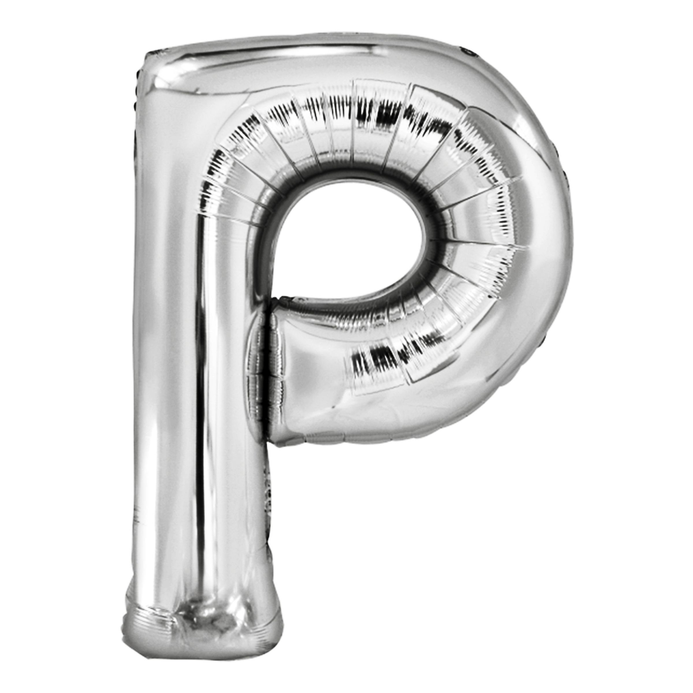 Bogstavballoner Sølv Metallic - Bogstav P