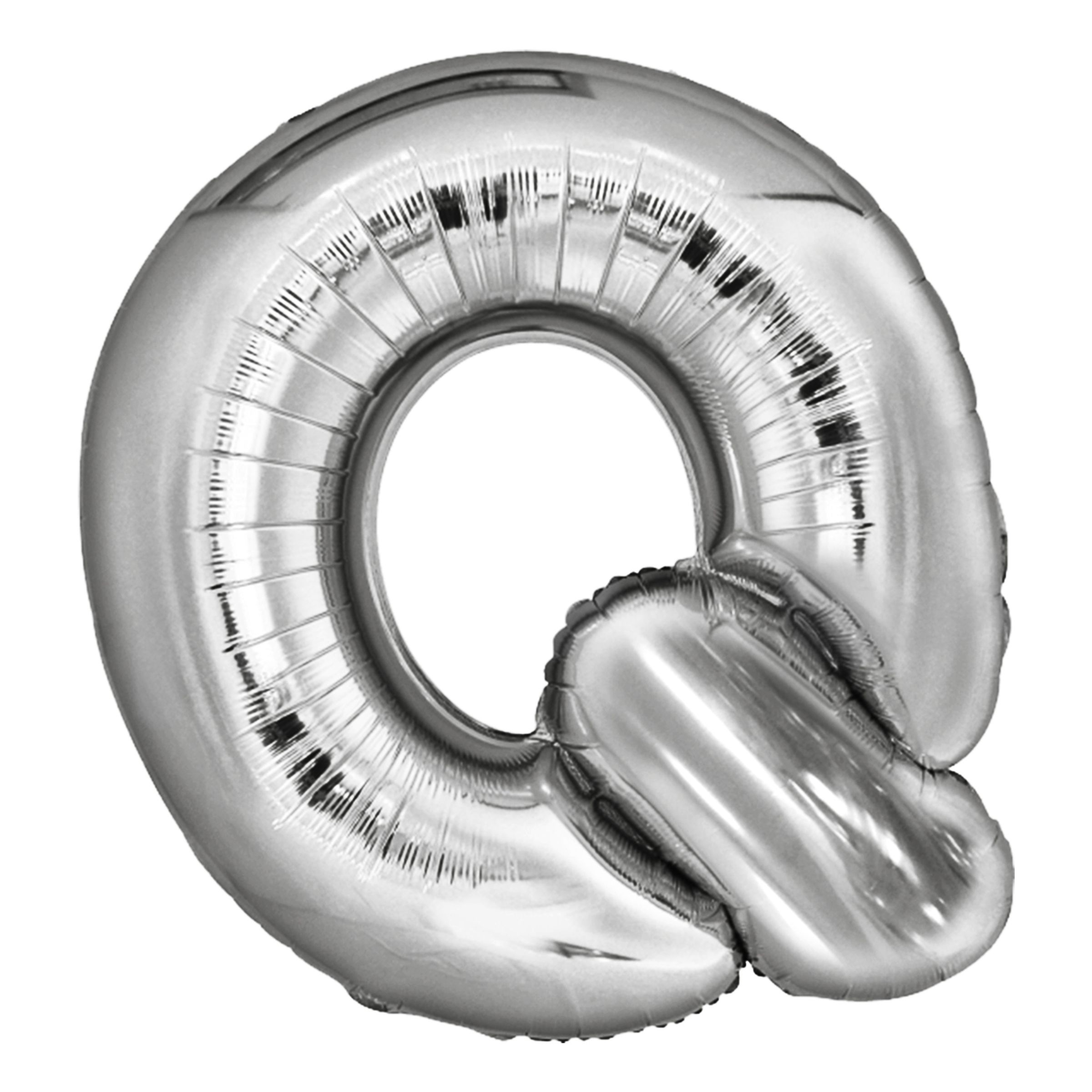 Bokstavsballong Silver Metallic - Bokstav Q | Hem - Festartiklar - Ballonger - Folieballonger | Pryloteket