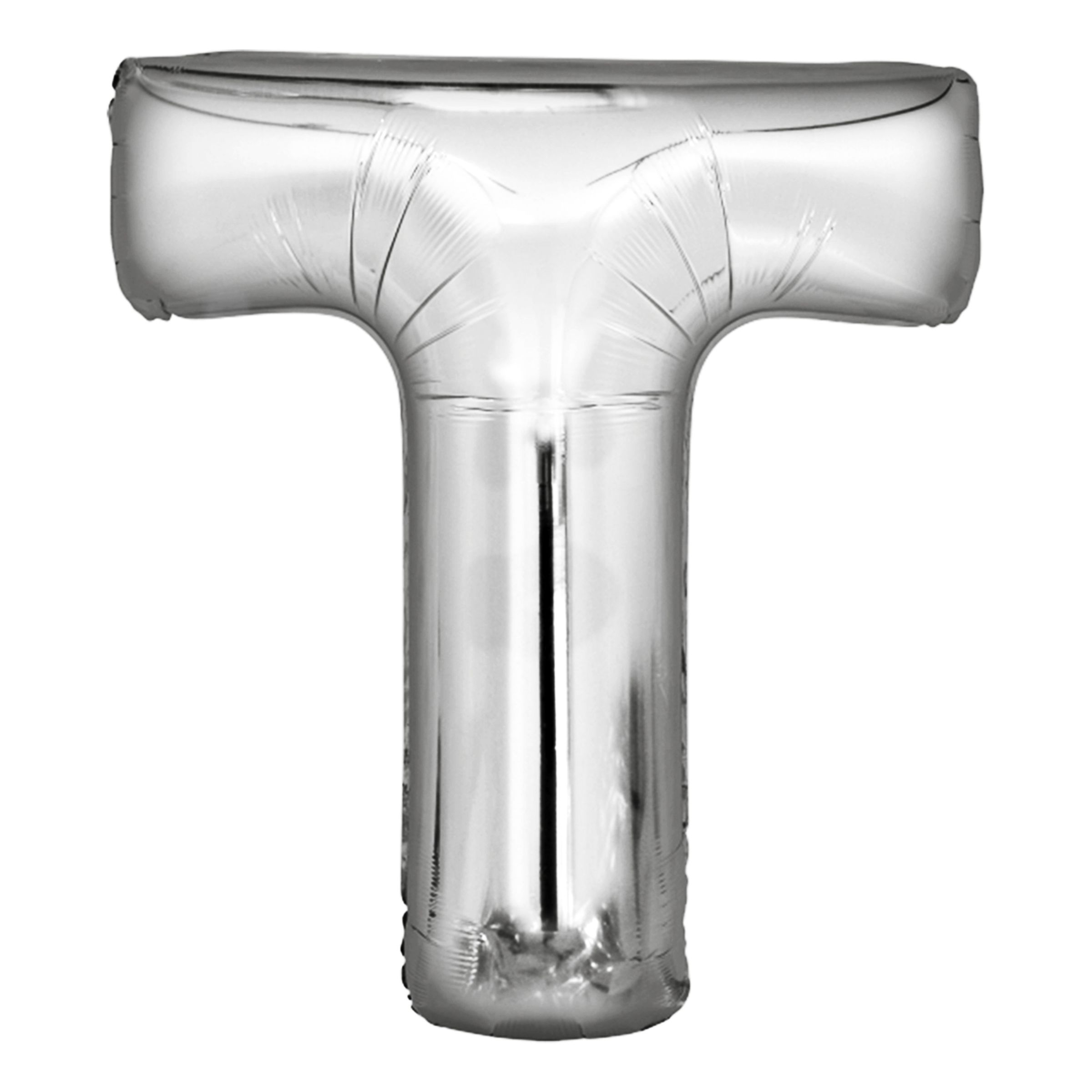 Bokstavsballong Silver Metallic - Bokstav T | Hem - Festartiklar - Ballonger - Folieballonger | Pryloteket