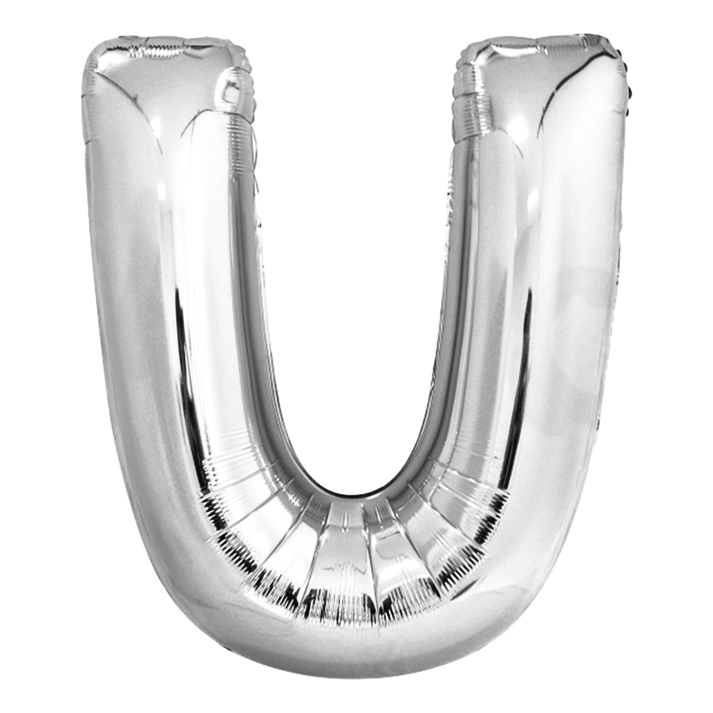 Bokstavsballong Silver Metallic - Bokstav U | Hem - Festartiklar - Ballonger - Folieballonger | Pryloteket